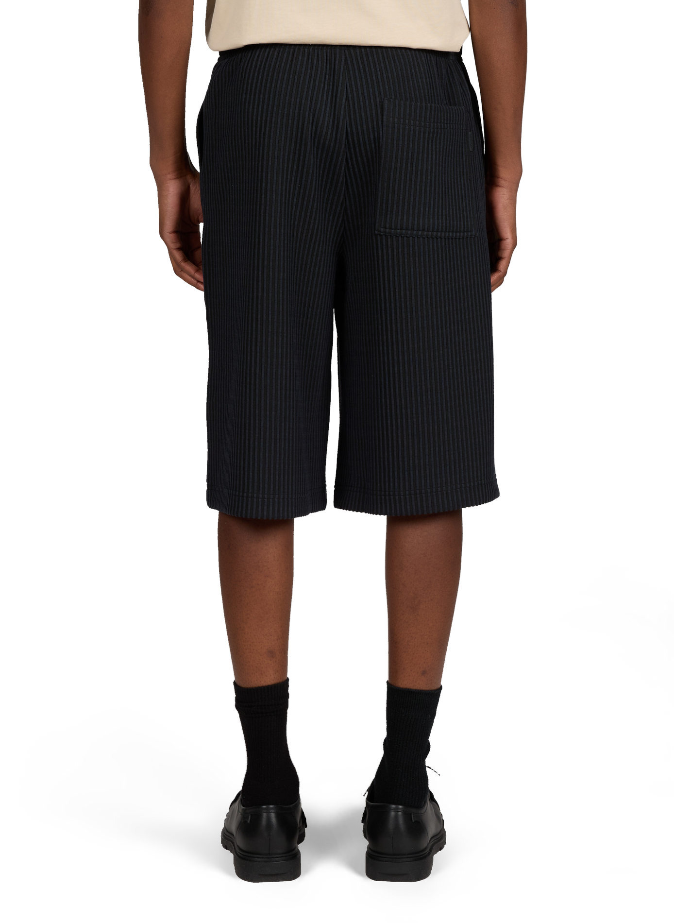 Short à rayures MINIMUM Noir