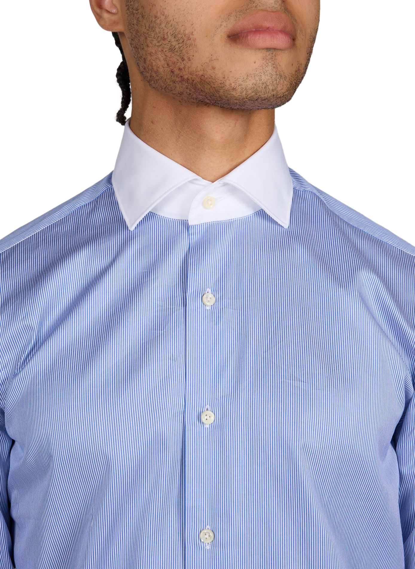 Chemise à rayures en coton VAN LAACK Bleu