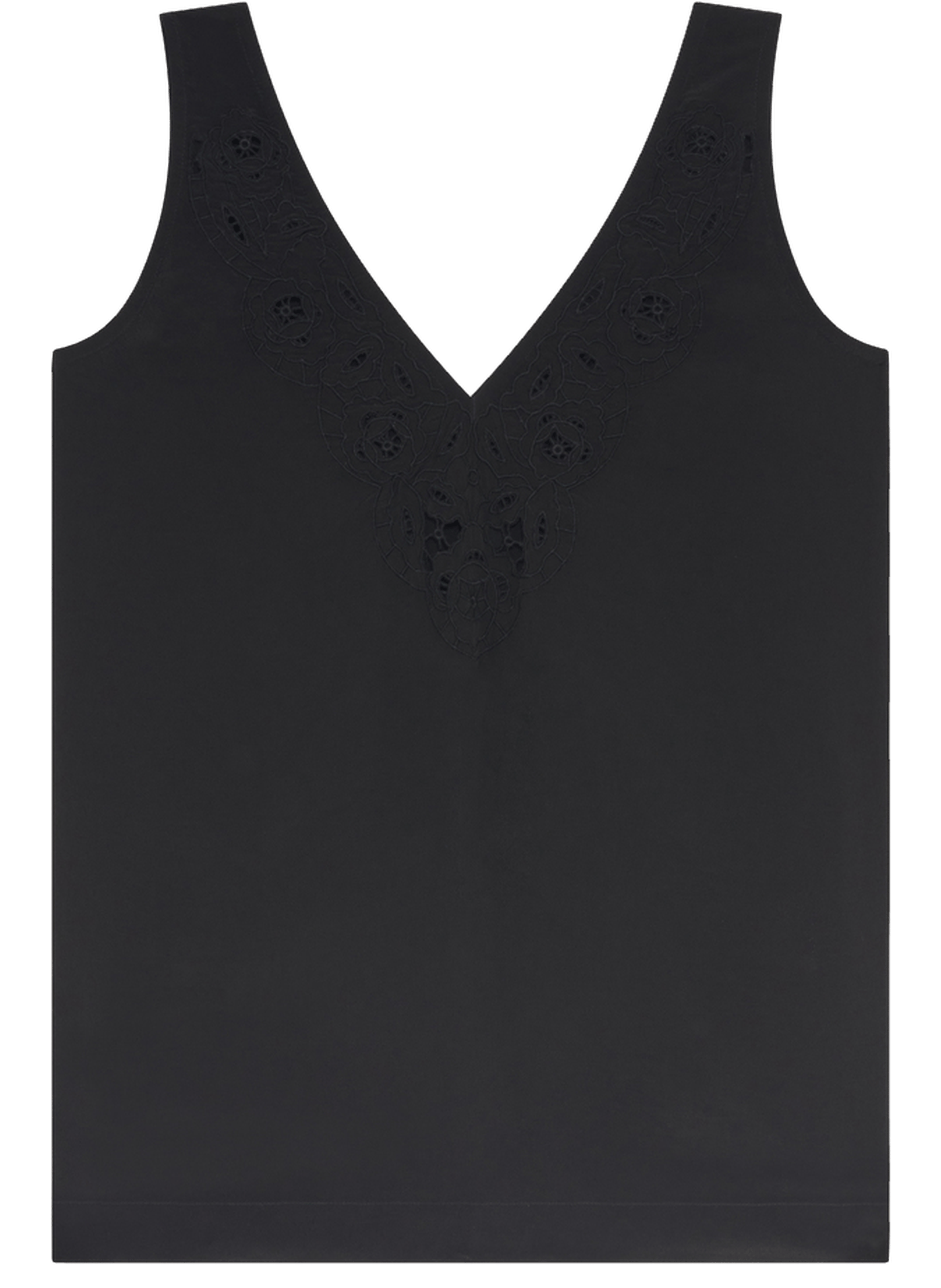 Top fluide à dentelle - christelle PABLO Noir
