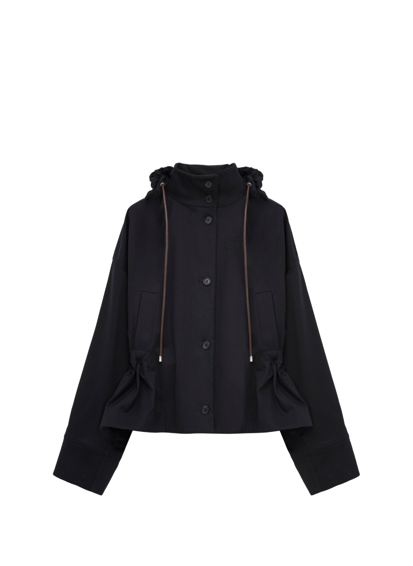 Veste à capuche en coton et soie LOEWE Noir