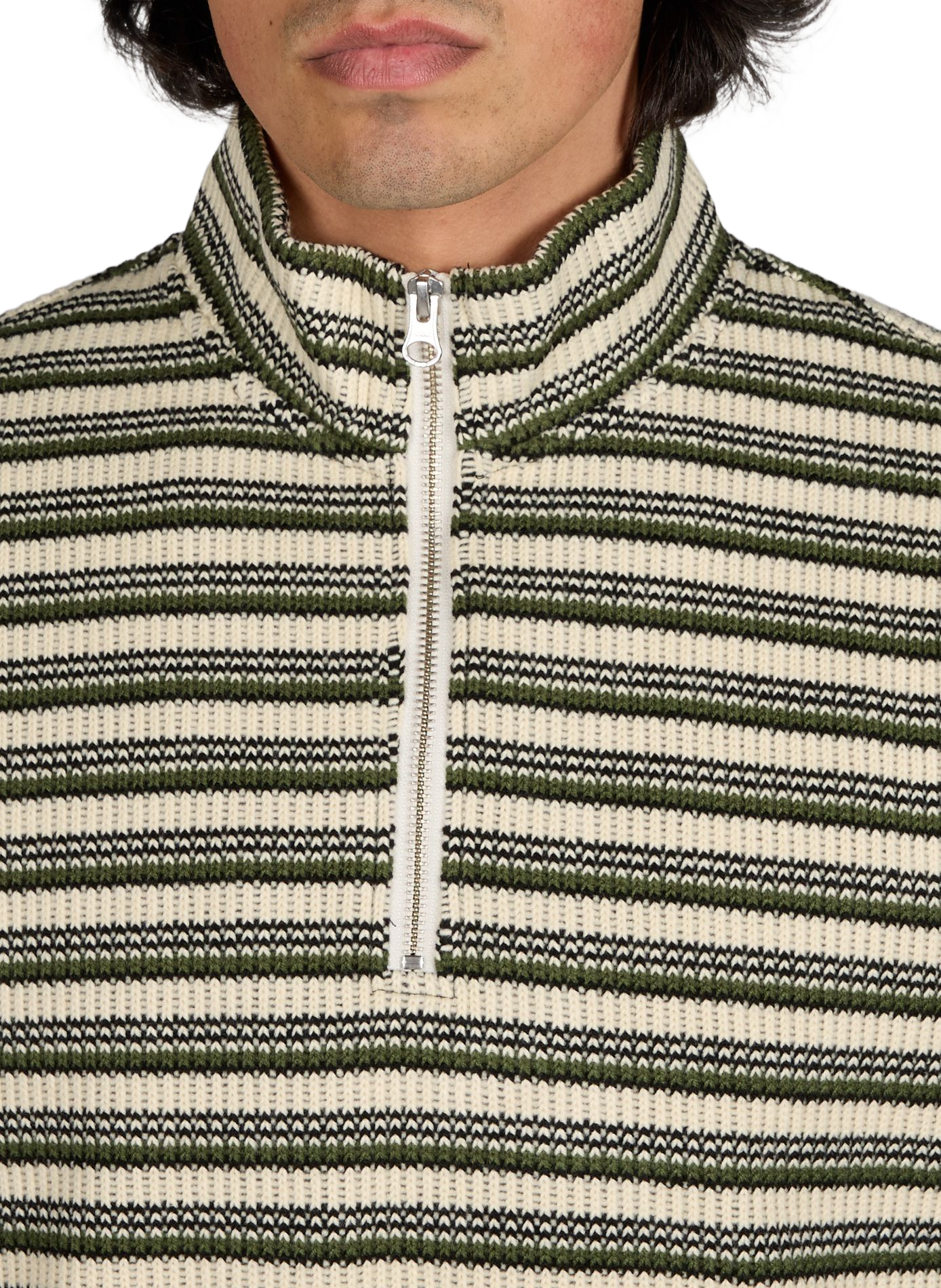 Sweat en maille à rayures HELAS CAPS Beige