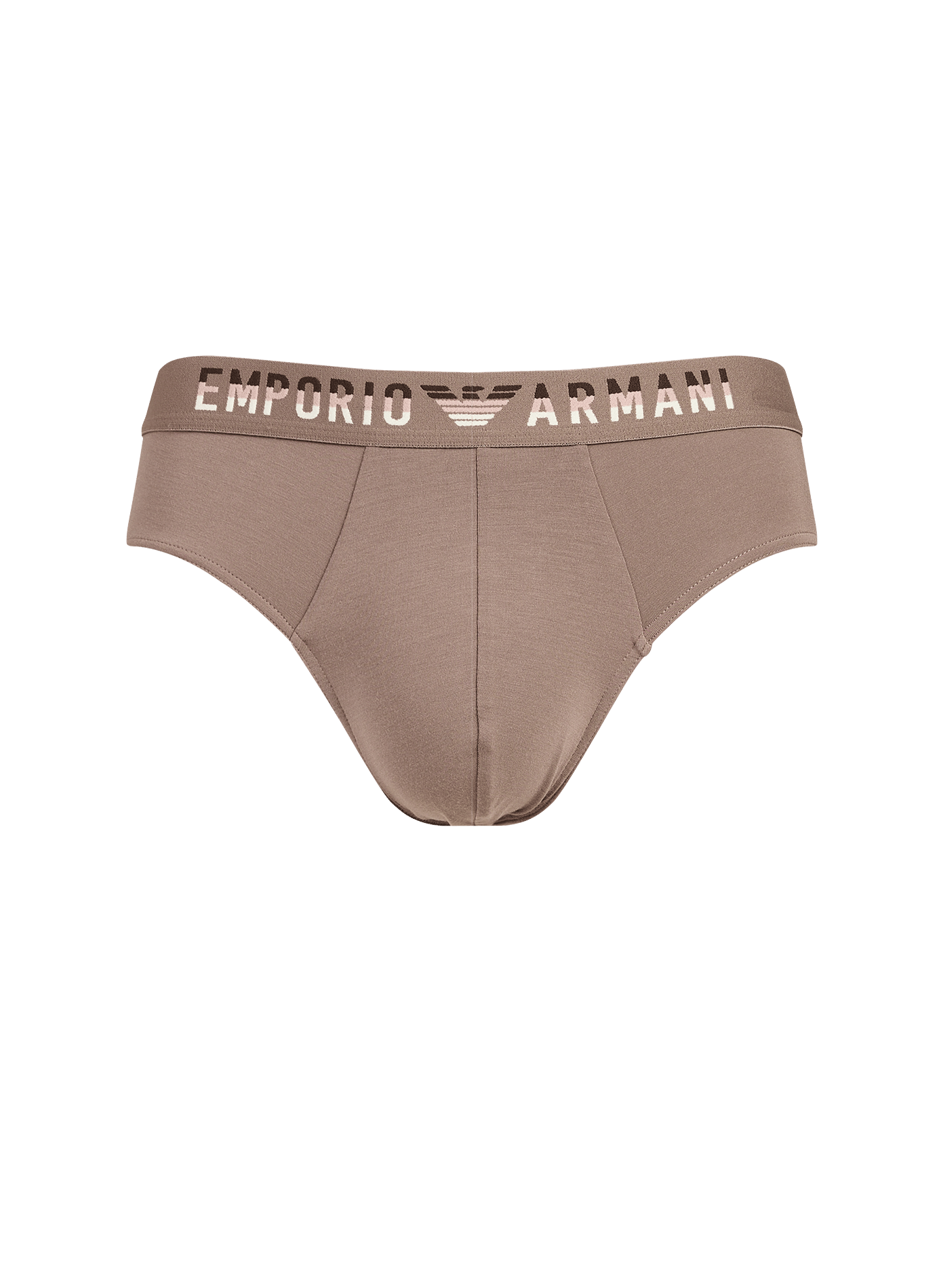Plain polyamide briefs  Marron clair