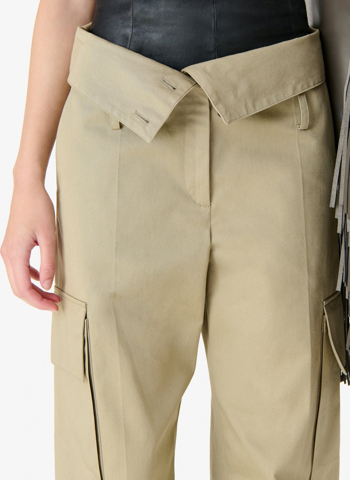 Pantalon droit en coton indra IRO Gris