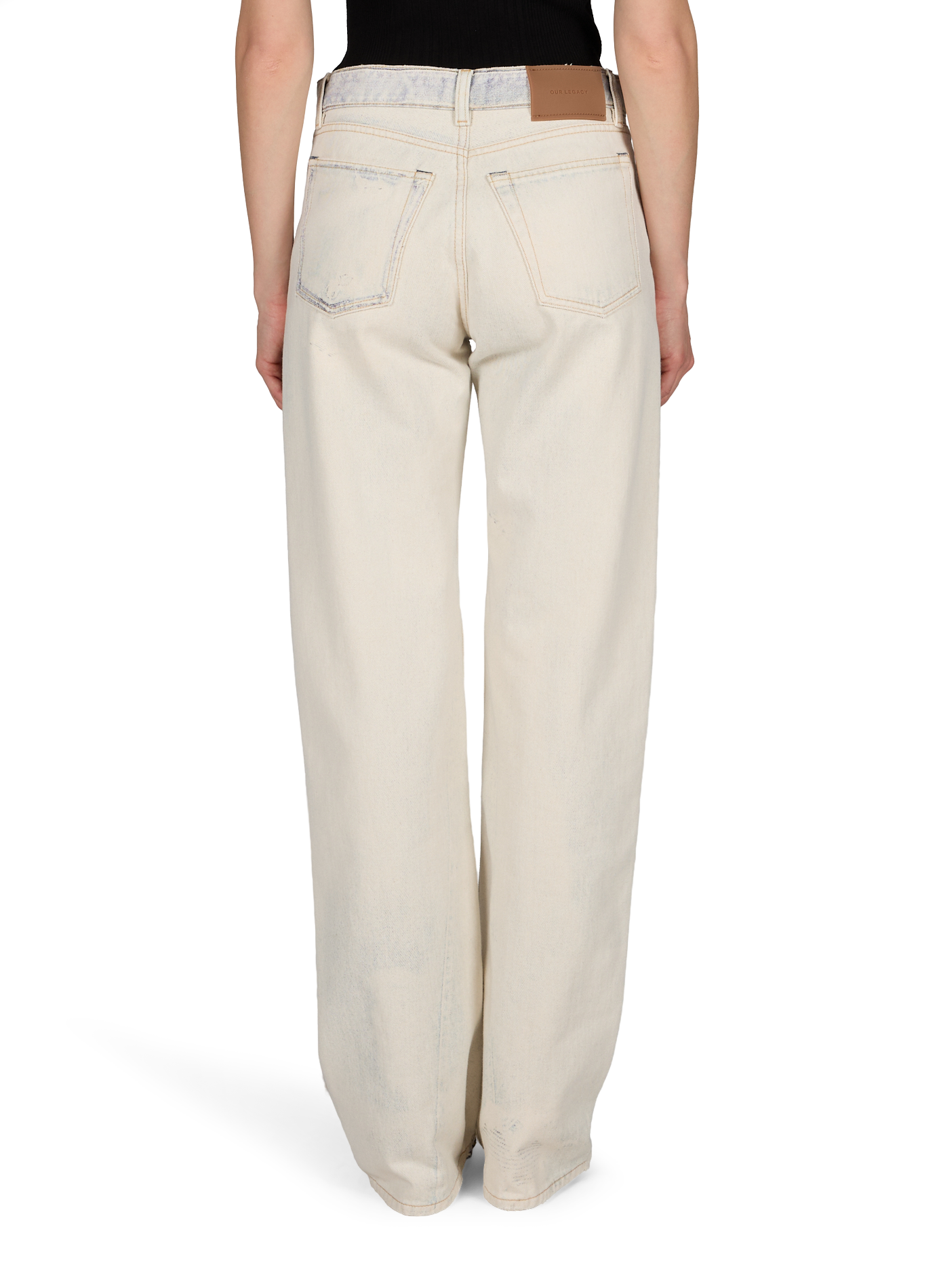 Jean large délavé OUR LEGACY Beige