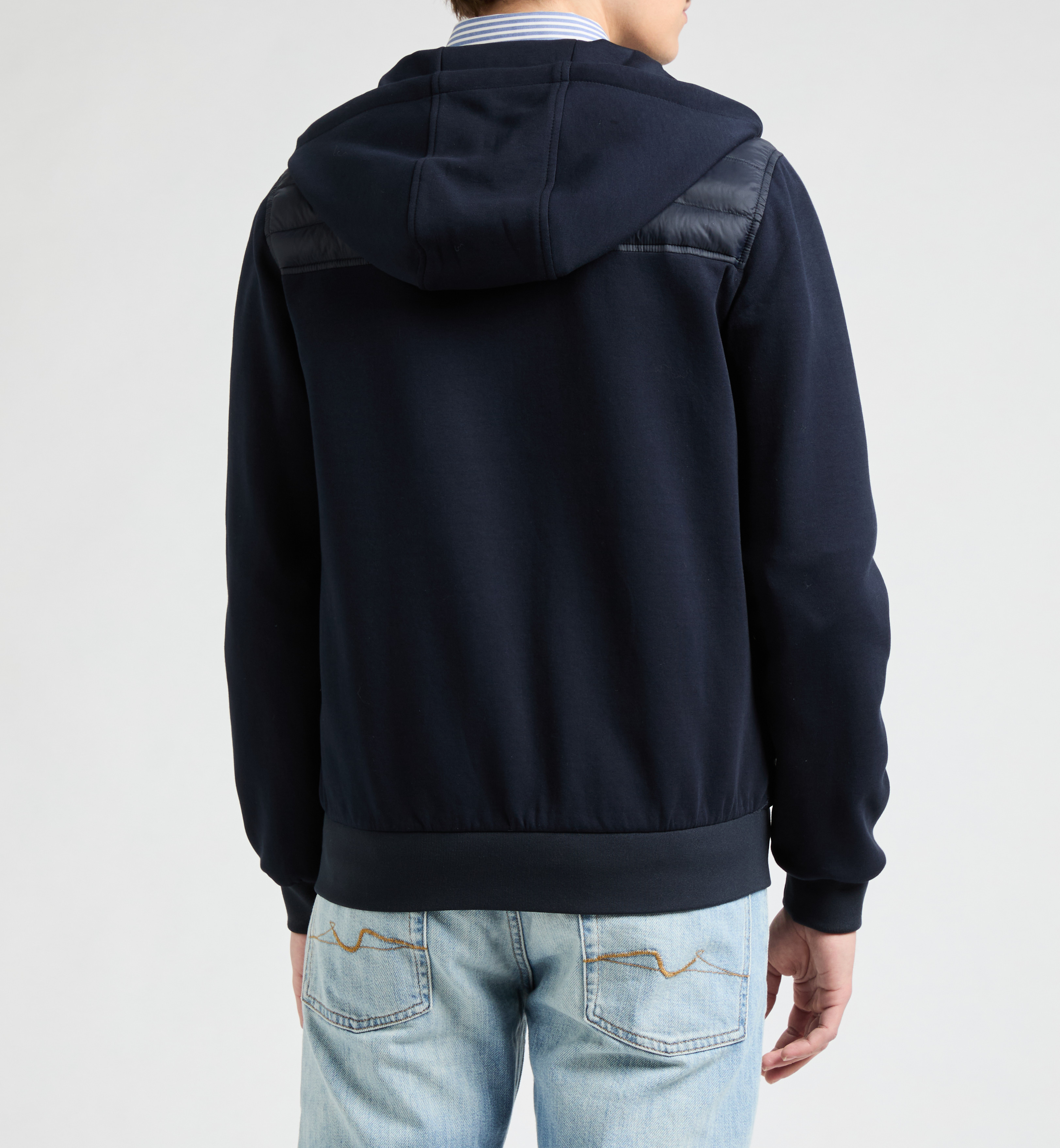 Quilted bi-material jacket TOMMY HILFIGER Blue