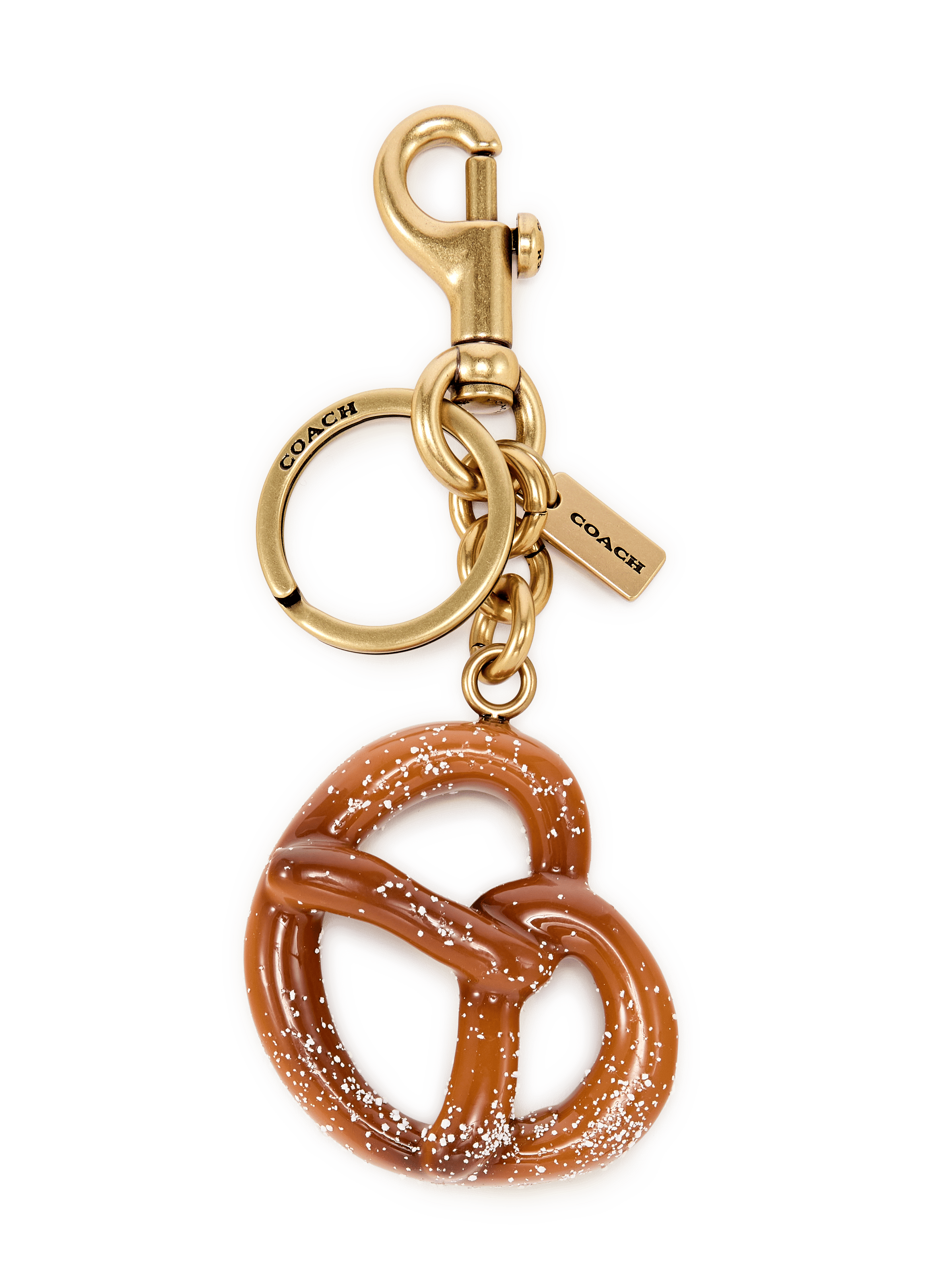 sleutelhanger pretzel COACH Goud