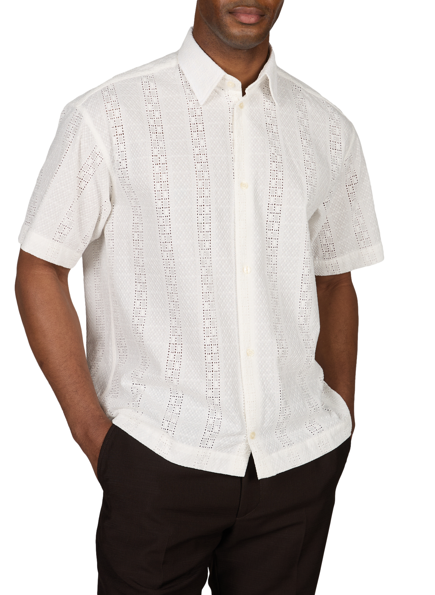 Short-sleeved cotton shirt SAISON 1865 Beige