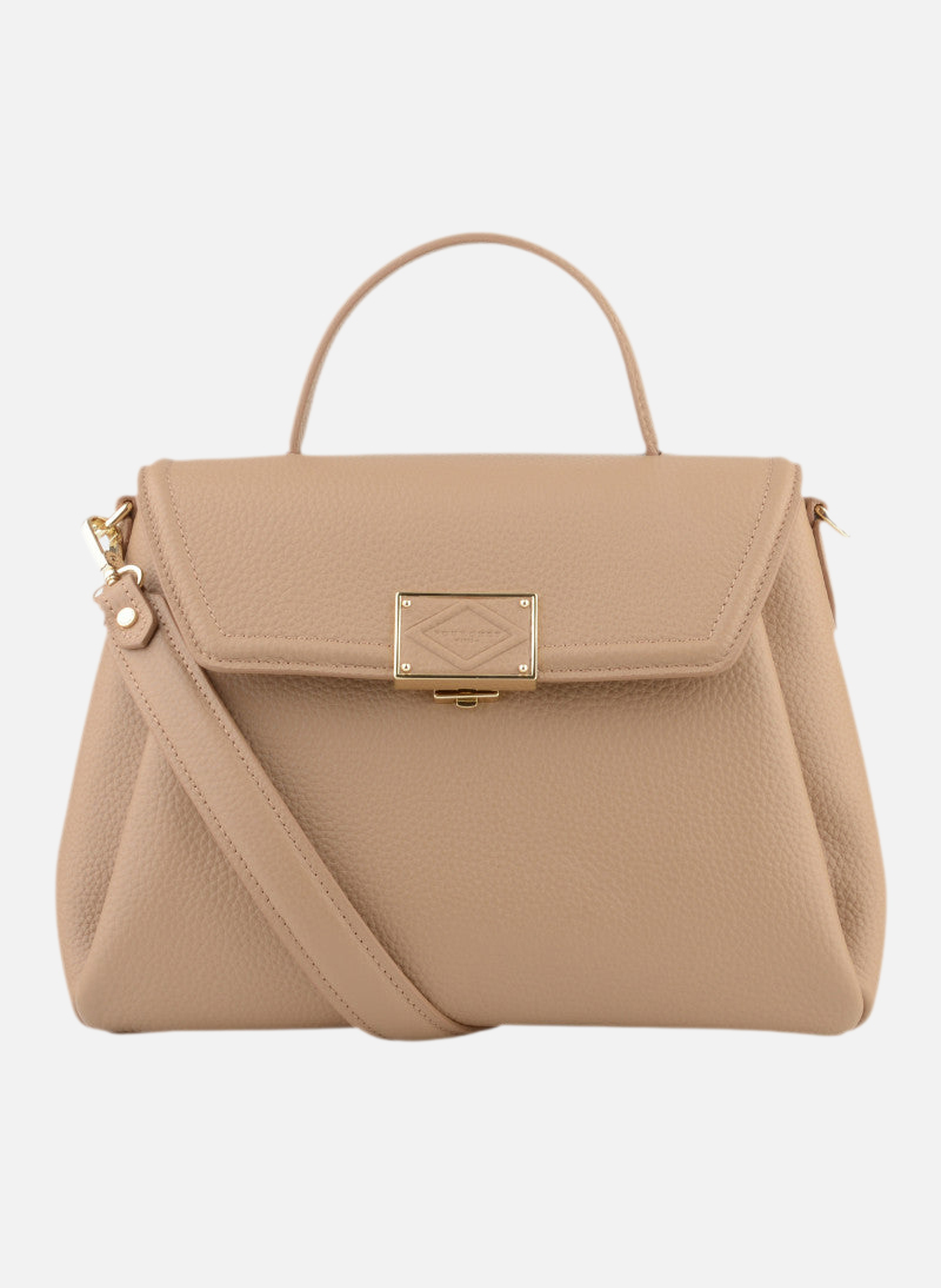 Carat | sac à main gm en cuir de vachette POURCHET Marron