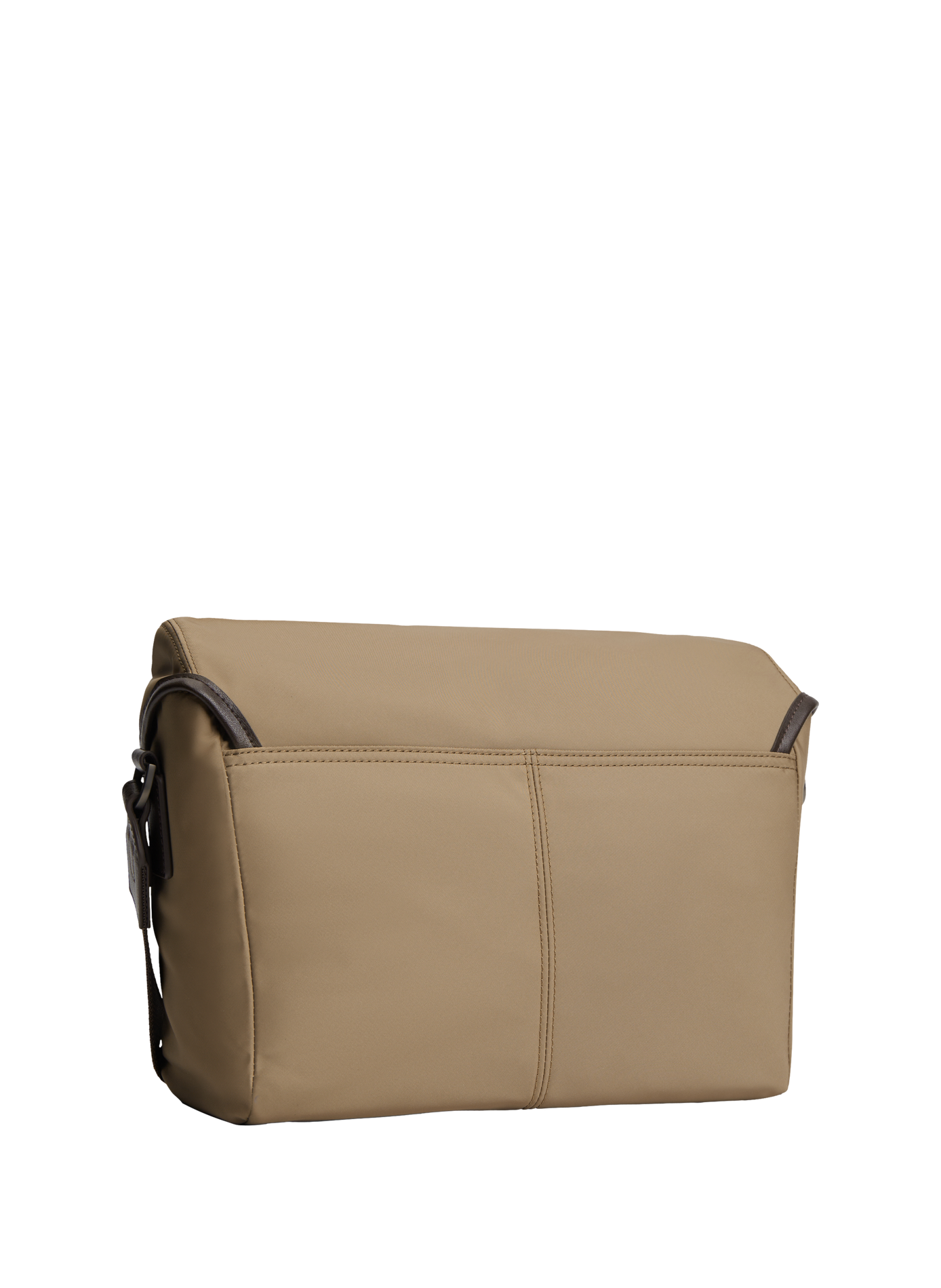 Besace unie à patch logo en cuir mélangé TOMMY HILFIGER Beige