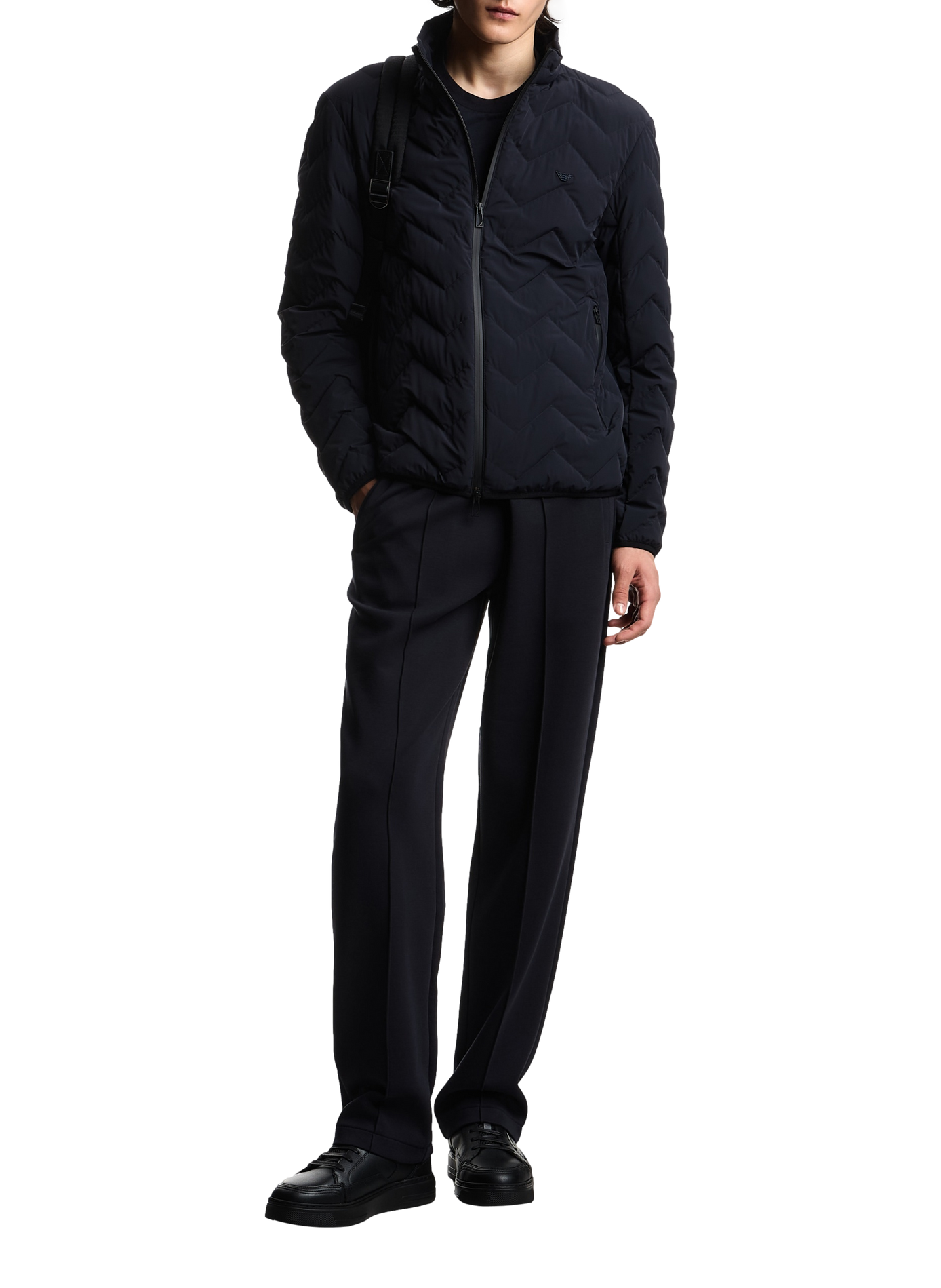 High collar down jacket EMPORIO ARMANI Blue