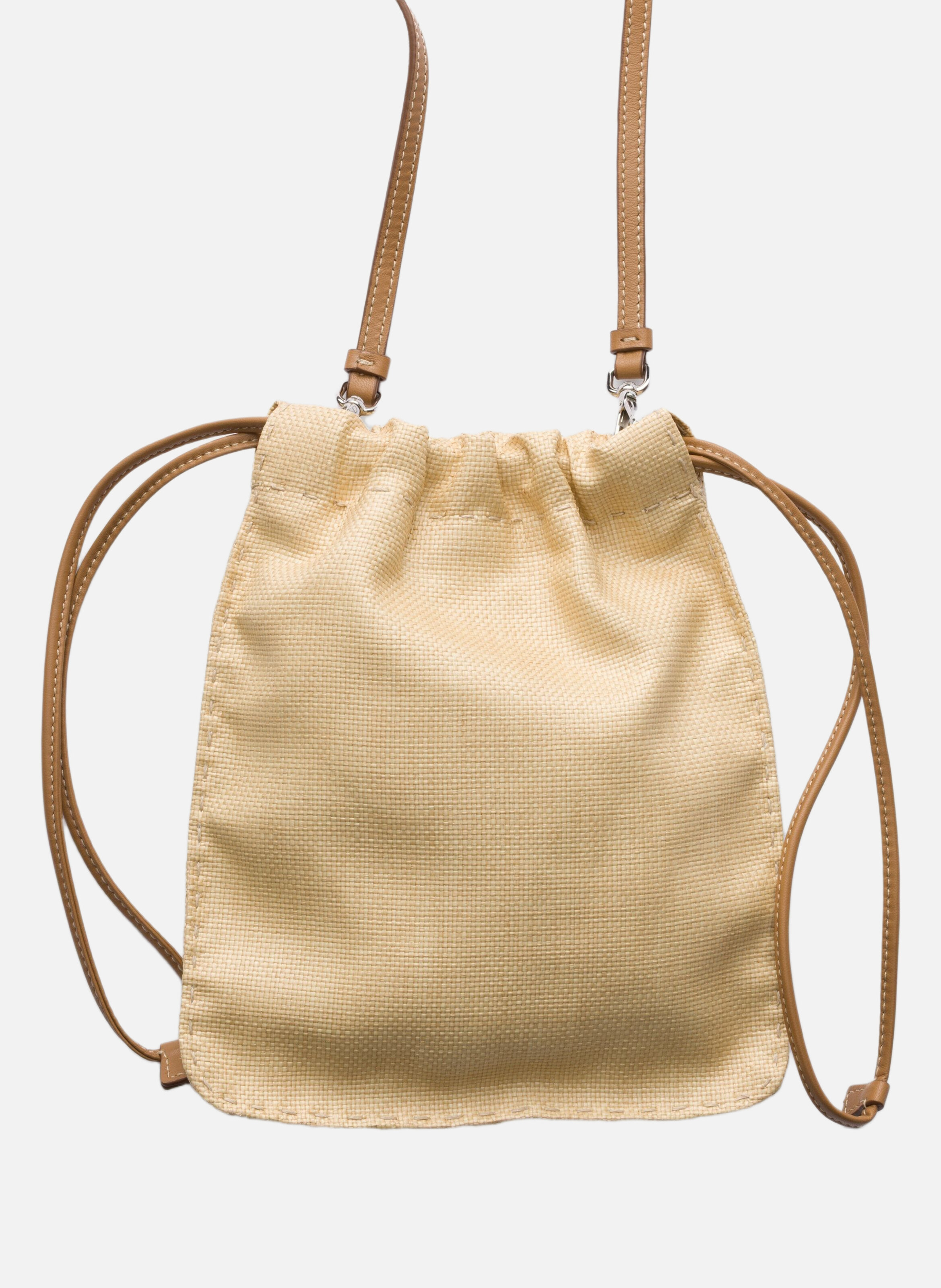Étui pour smartphone en toile brodée PRADA Beige