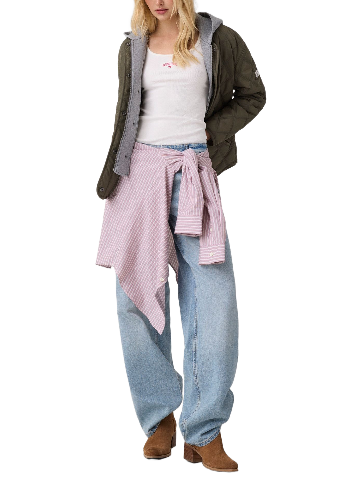 Gepolsterte Jacke GUESS Khaki