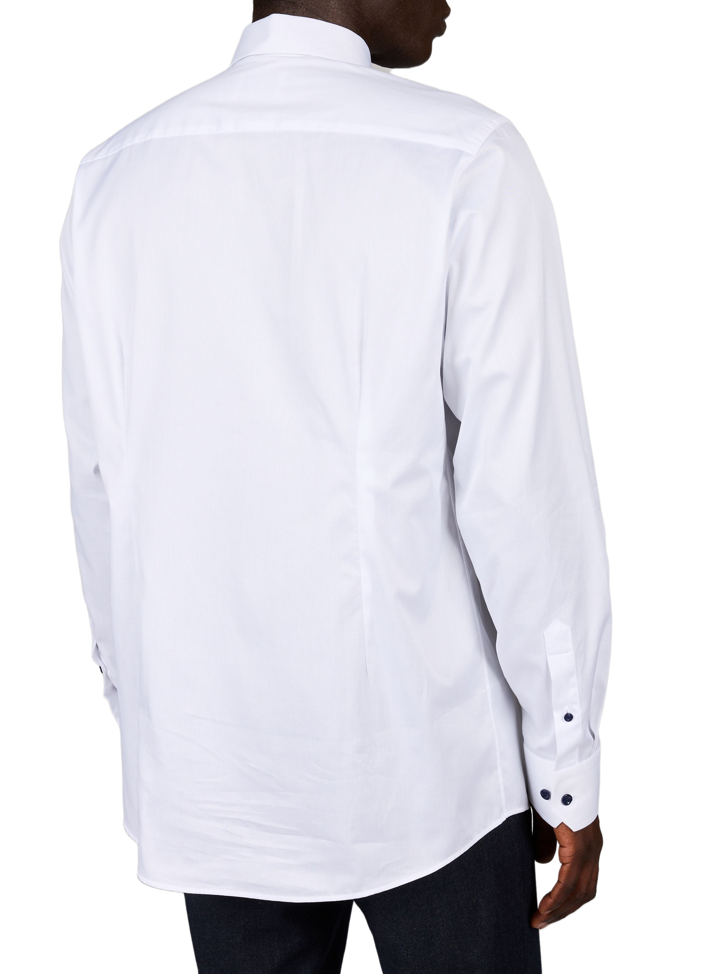 Chemise droite en sergé de coton ETON Blanc