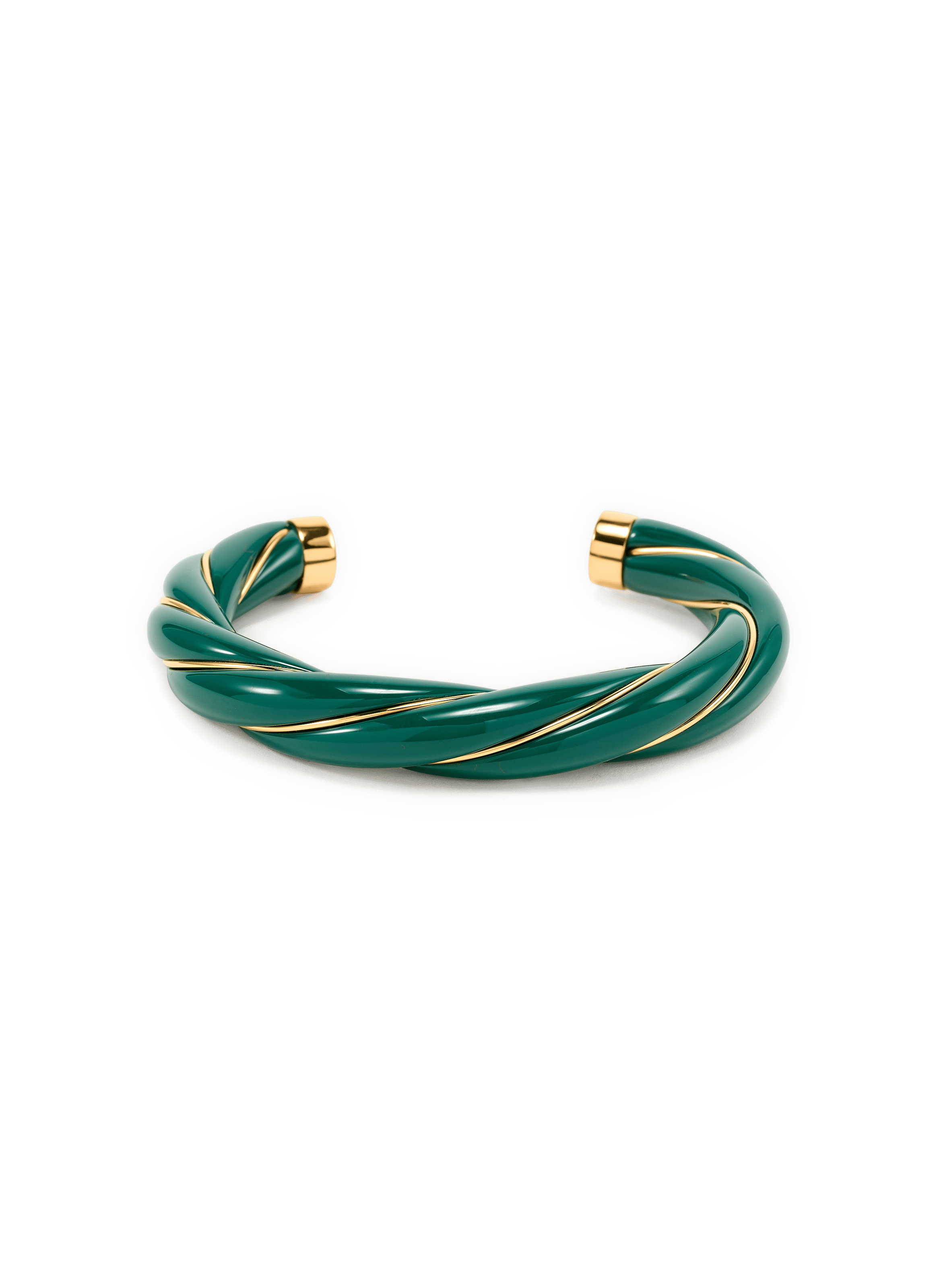 Twisted bangle bracelet AURELIE BIDERMANN Green