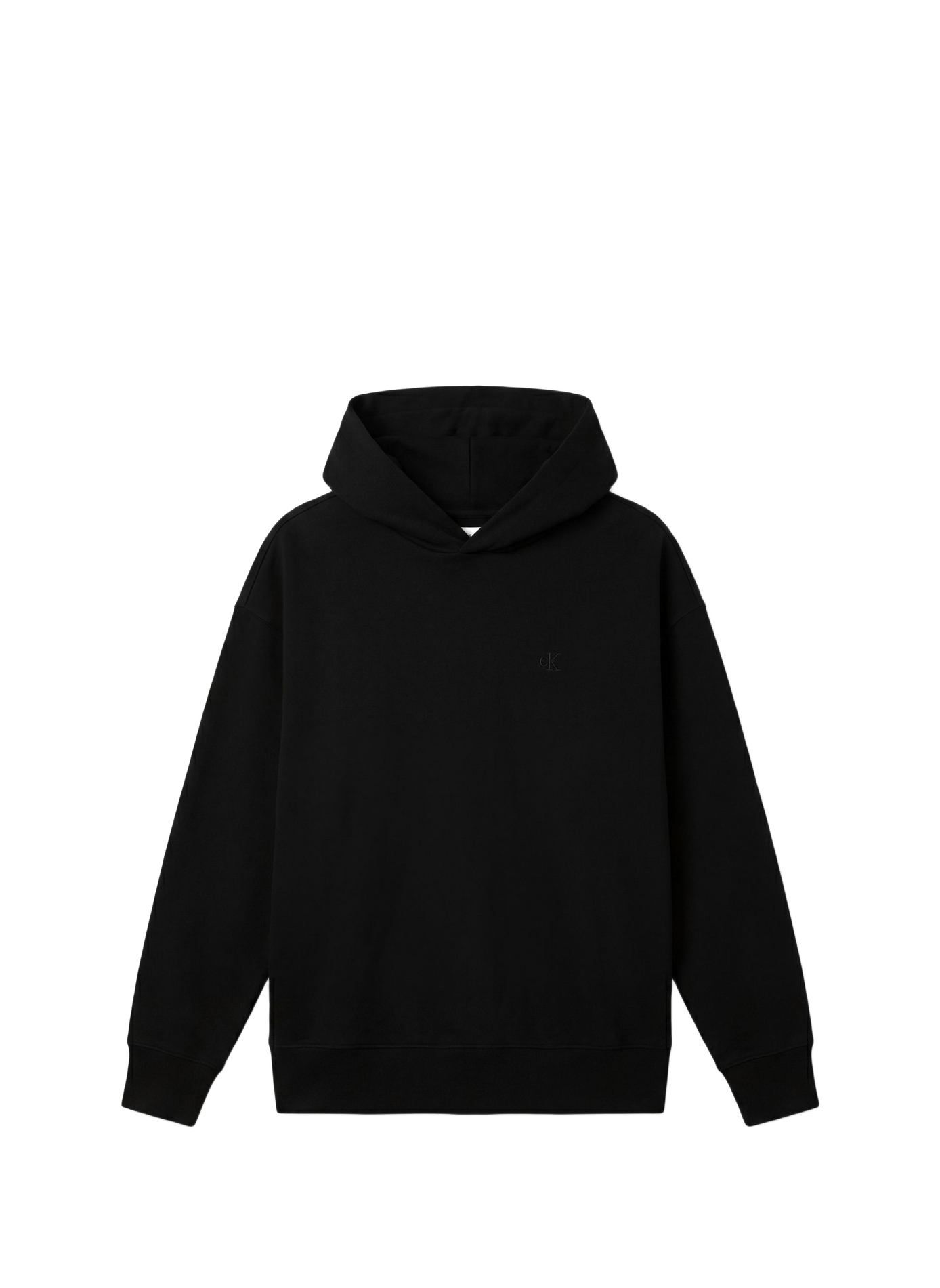 Straight cotton blend sweatshirt CALVIN KLEIN Black