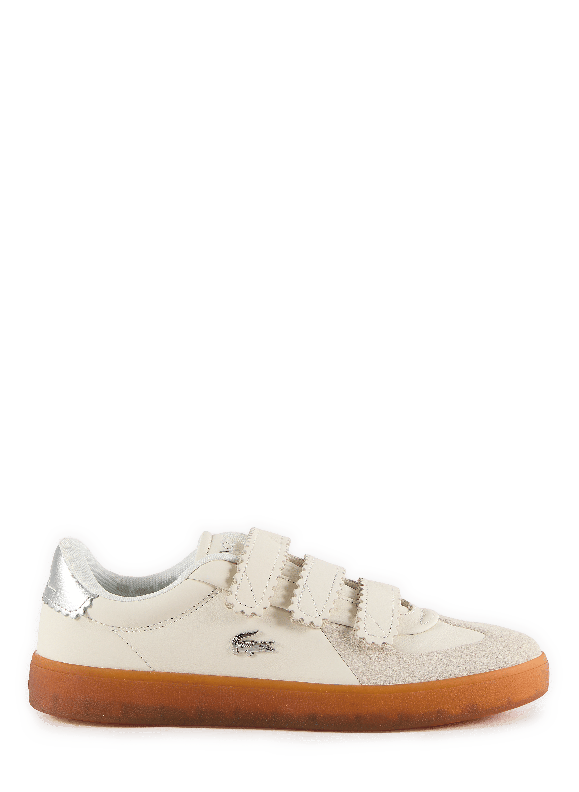 Baskets à scratchs en cuir LACOSTE Blanc