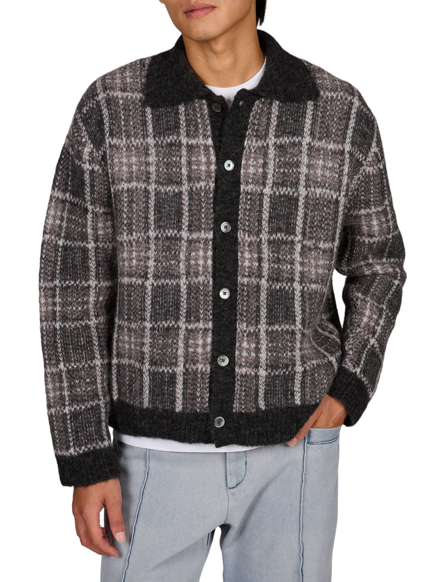Oversized checkered wool blend vest OUR LEGACY Multicolour