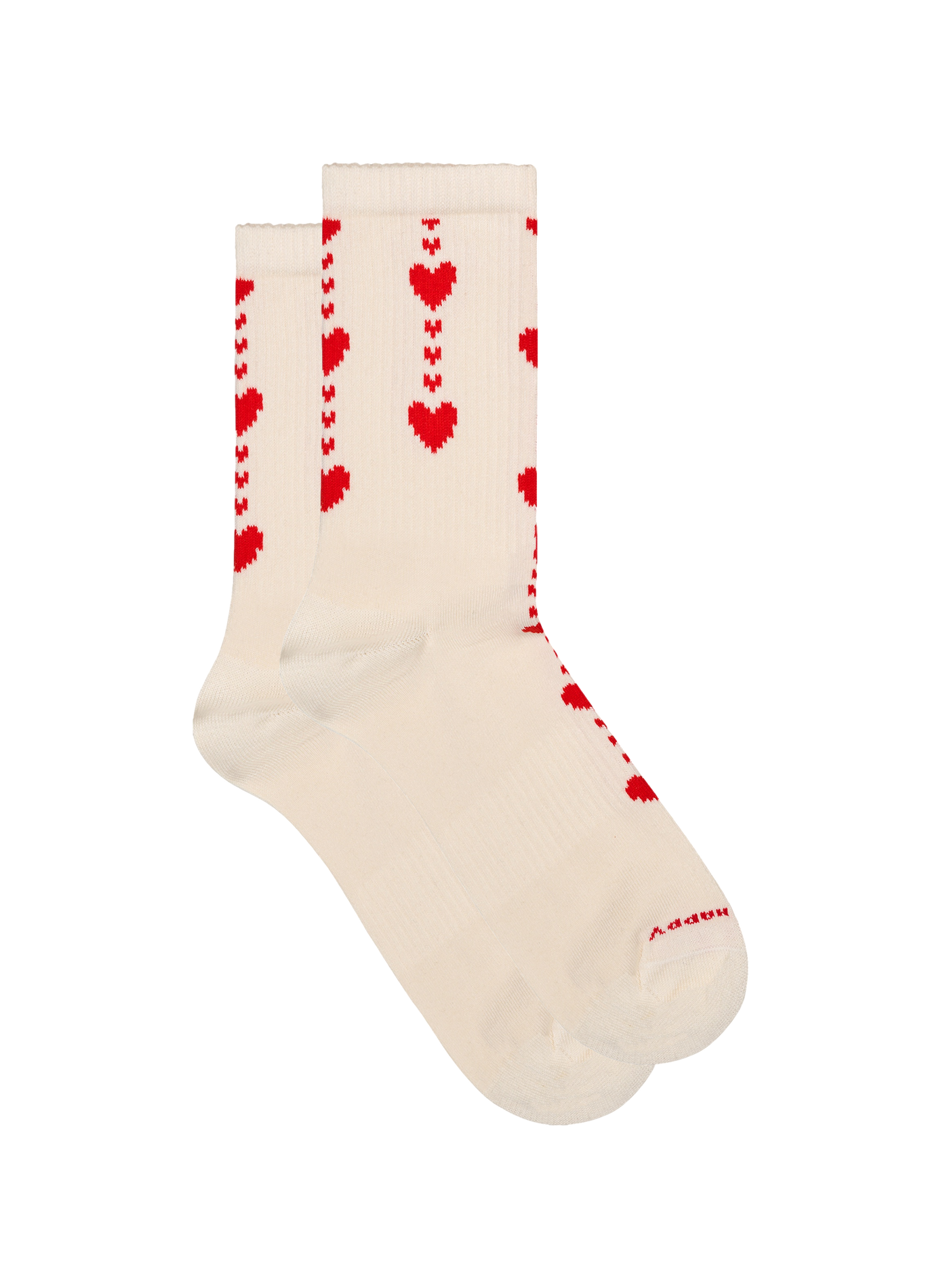 Chaussettes motif coeurs en coton mélangé HAPPY SOCKS Blanc