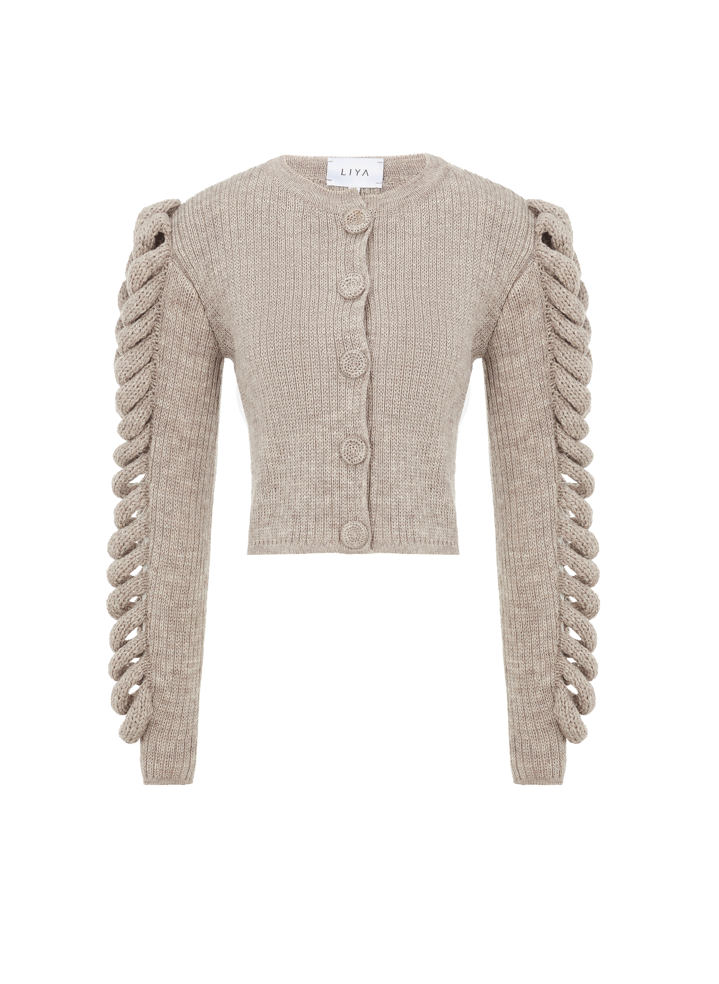 LIYA Mixed wool cardigan Grey