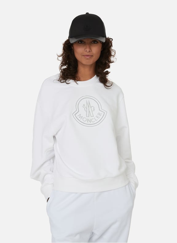 Cotton sweatshirt White by MONCLER MONCLER Cotton sweatshirt White