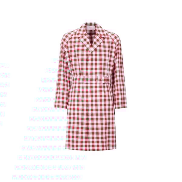 Manteau à carreaux en coton