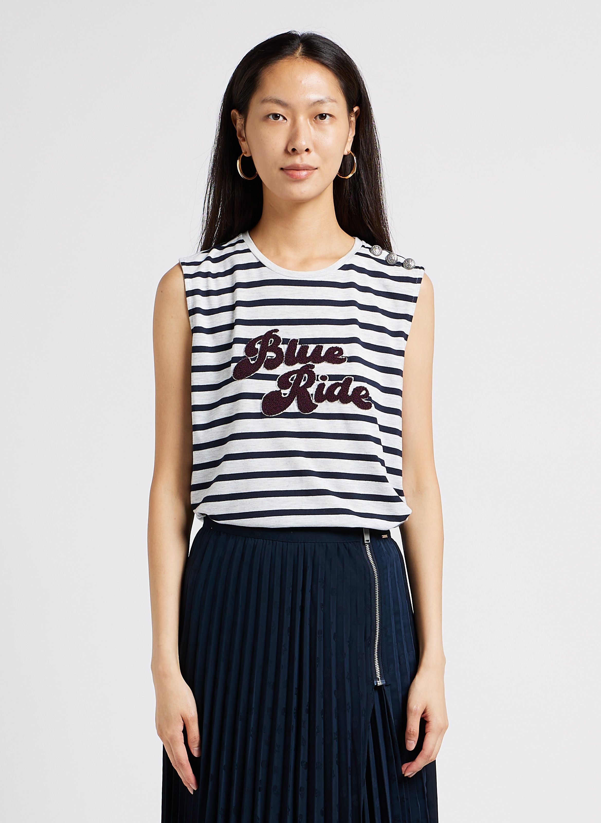 T-shirt col rond à rayures