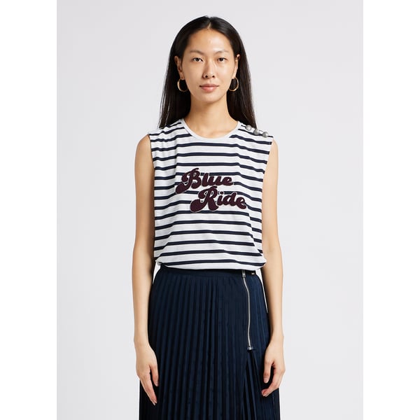 T-shirt col rond à rayures