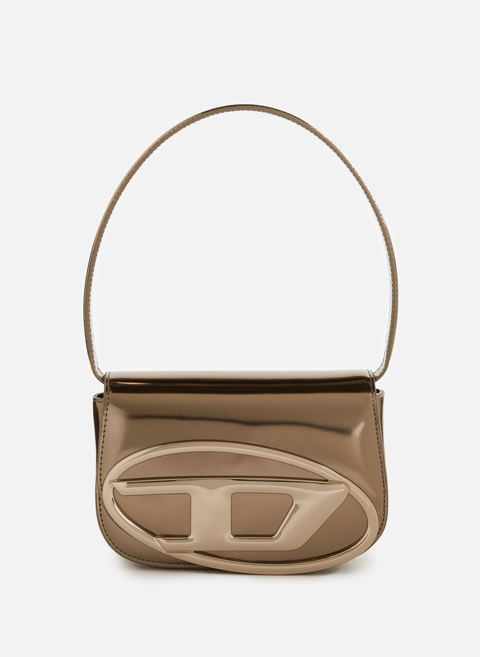 Golden leather handbag DIESEL 