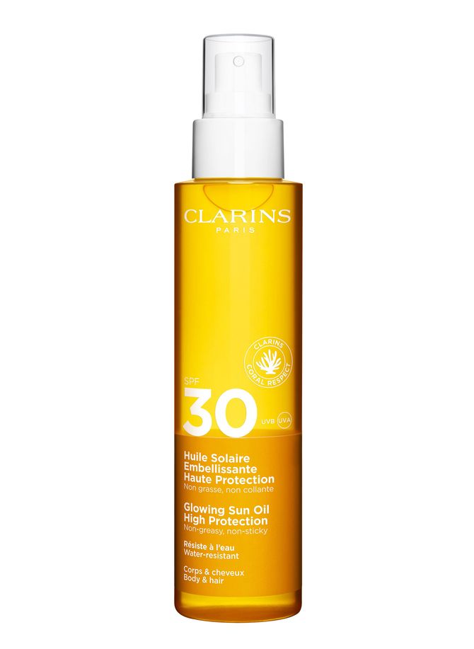 CLARINS beautifying high protection body sun oil spf30
