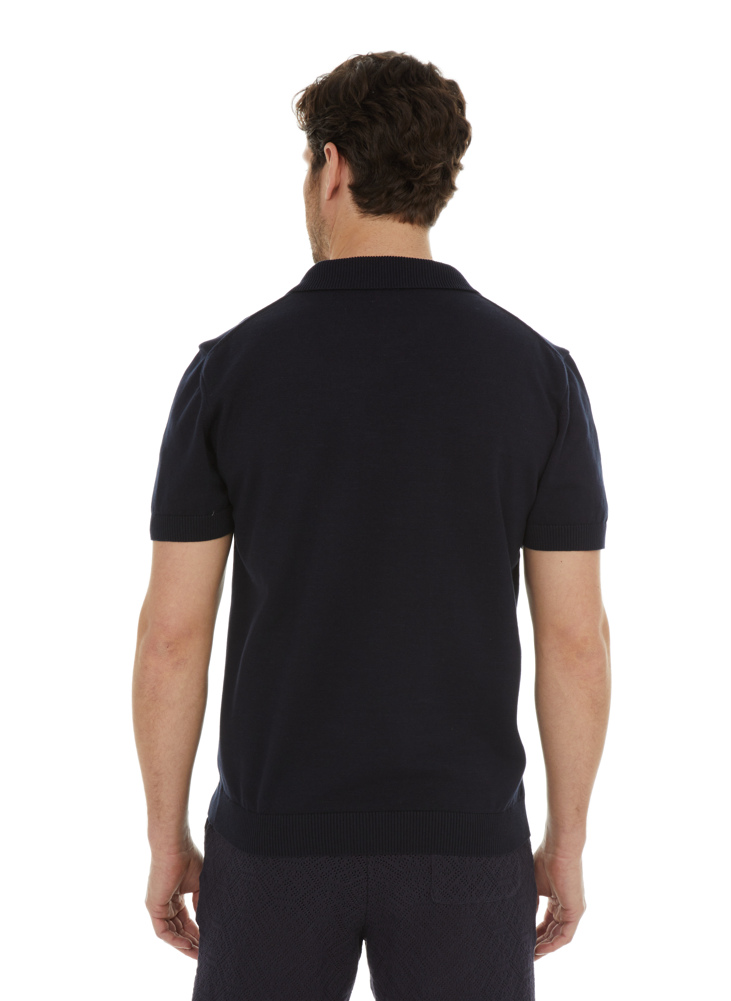 Cotton polo shirt  AU PRINTEMPS PARIS Blue