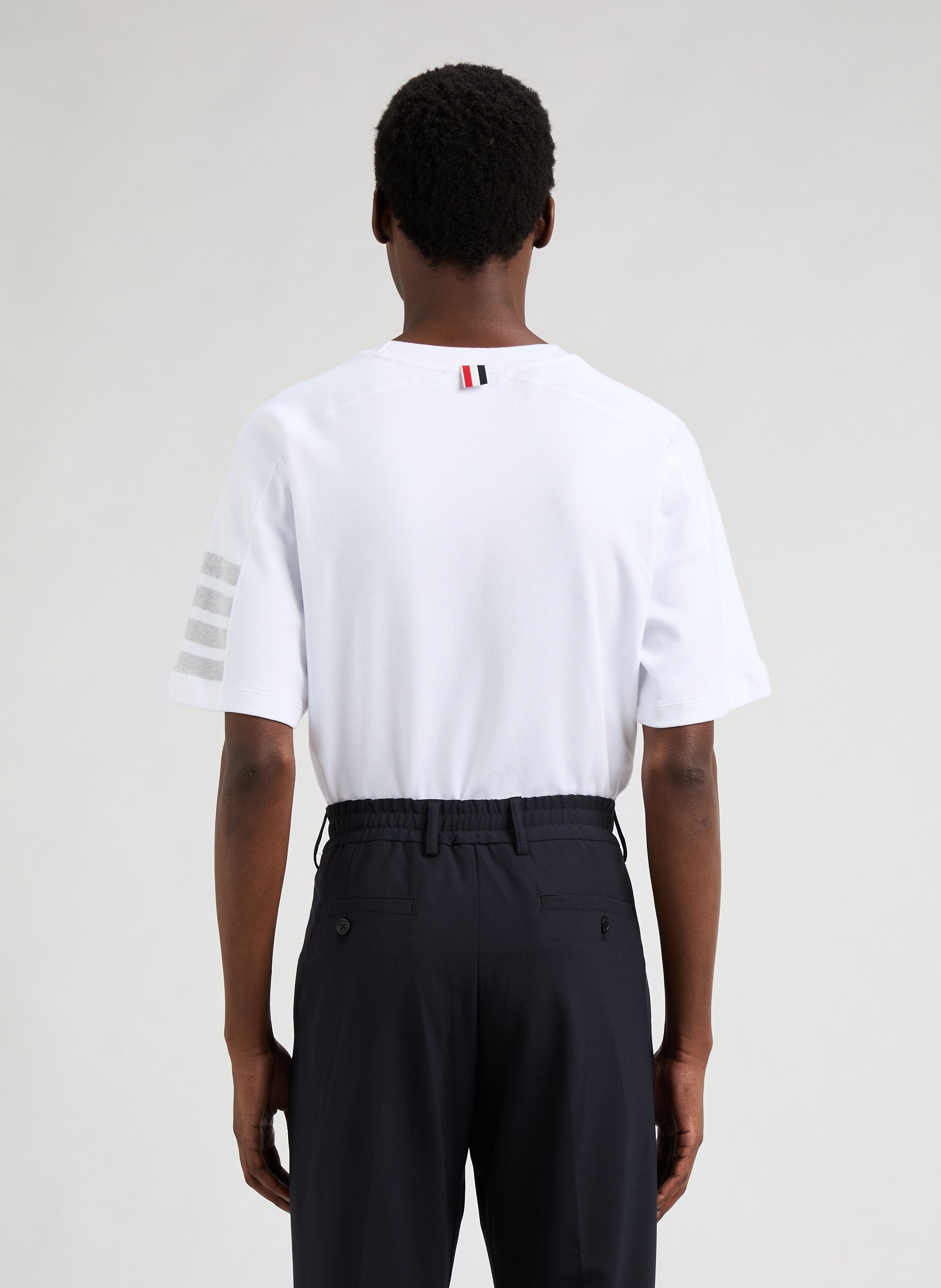 T-shirt with stripes THOM BROWNE White