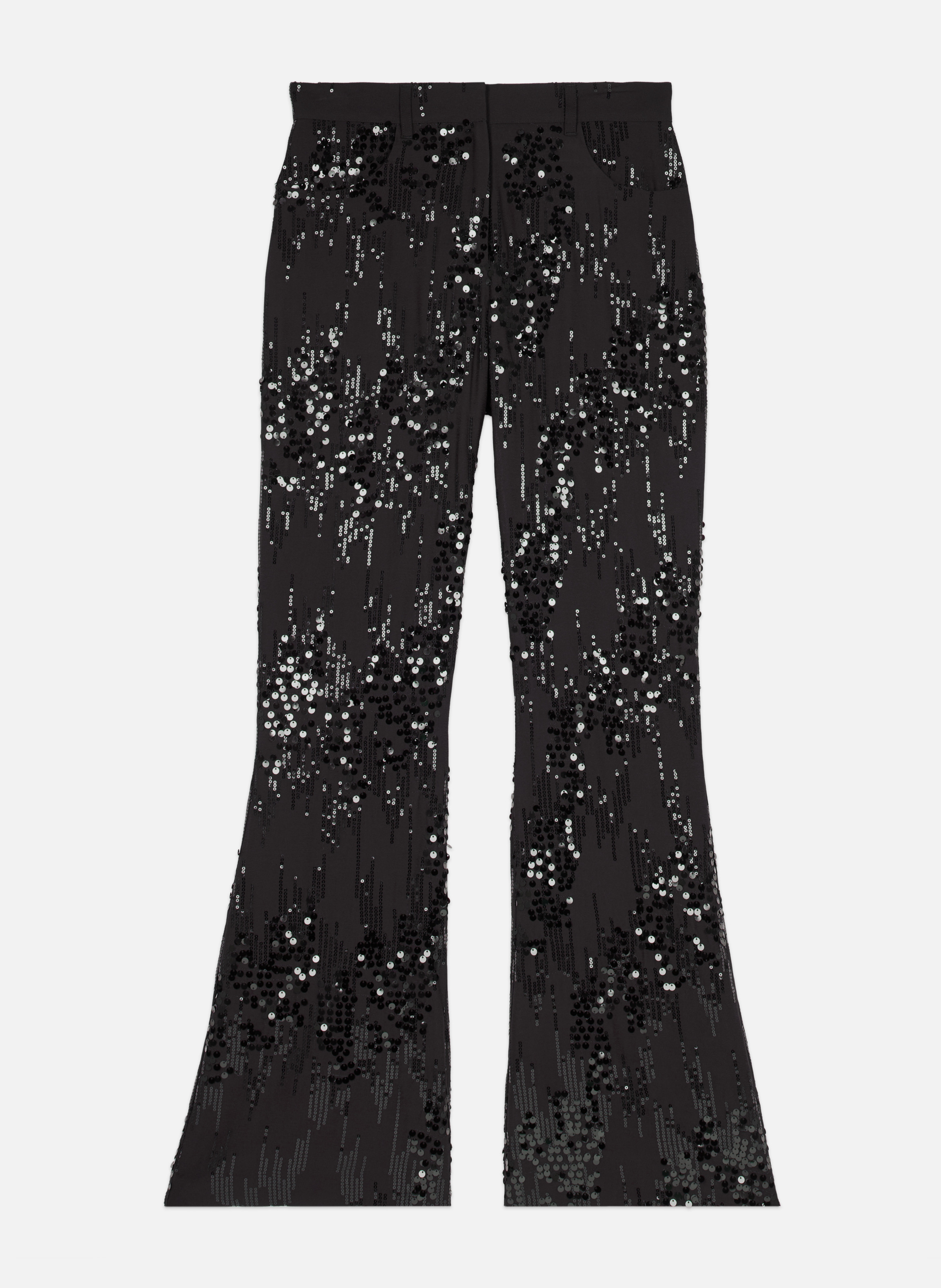 Pantalon flare à sequins THE KOOPLES Noir