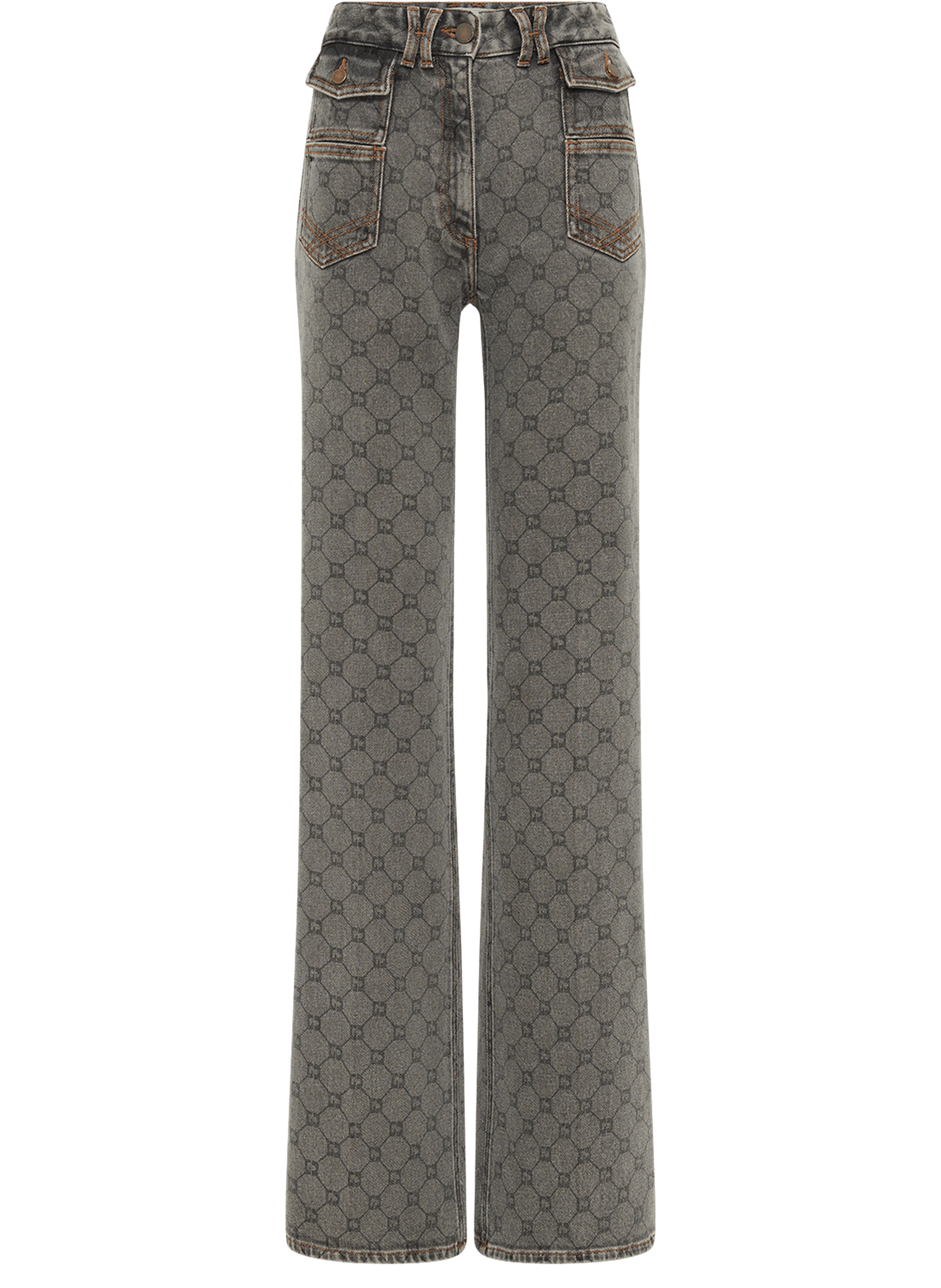 Jean flare à monogramme - anna GERARD DAREL Gris