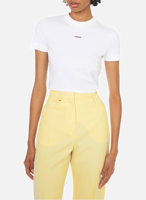 Le T-shirt Gros Grain Blanc by JACQUEMUS JACQUEMUS Le T-shirt Gros Grain Blanc