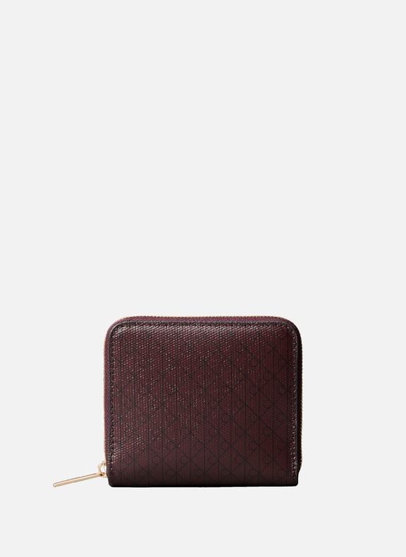 Portefeuille zippé imprimé monogrammes Rouge by CALVIN KLEIN CALVIN KLEIN Portefeuille zippé imprimé monogrammes Rouge