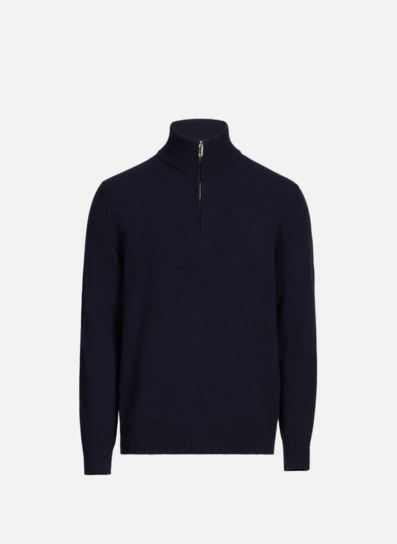 Knit Gefil Sweater Blue by AU PRINTEMPS PARIS AU PRINTEMPS PARIS Knit Gefil Sweater Blue