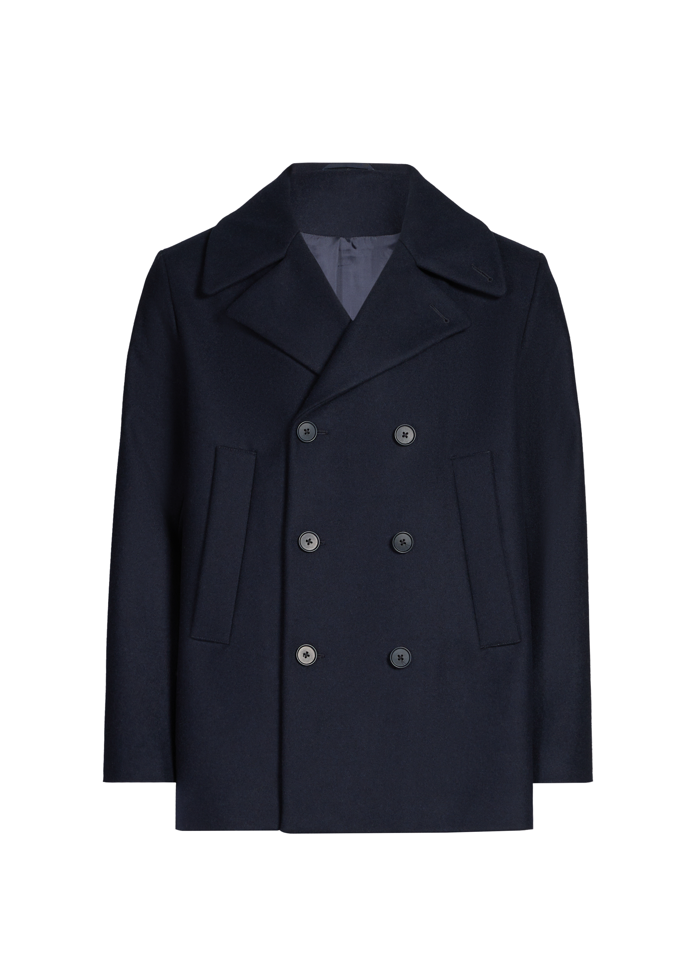 Gabin classic wool coat with a traditional collar SAISON 1865 Blue