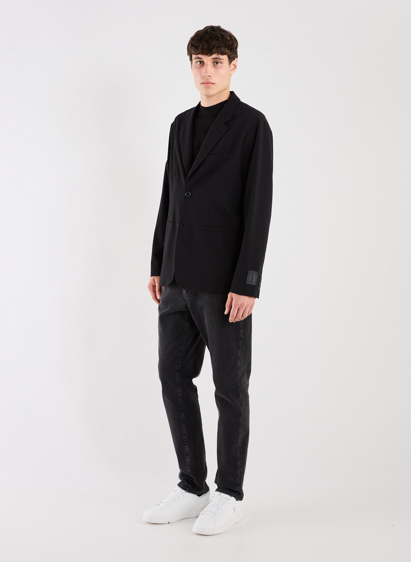 Veste de tailleur droite ARMANI EXCHANGE Noir