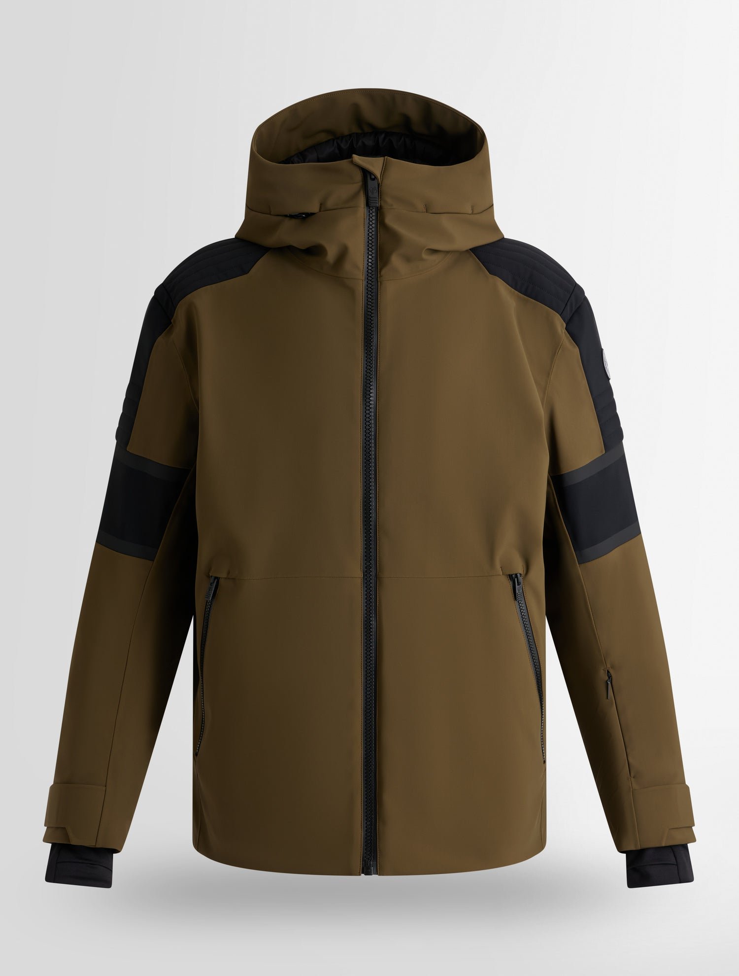 Veste de ski amwo col capuche coupe regular FUSALP Marron