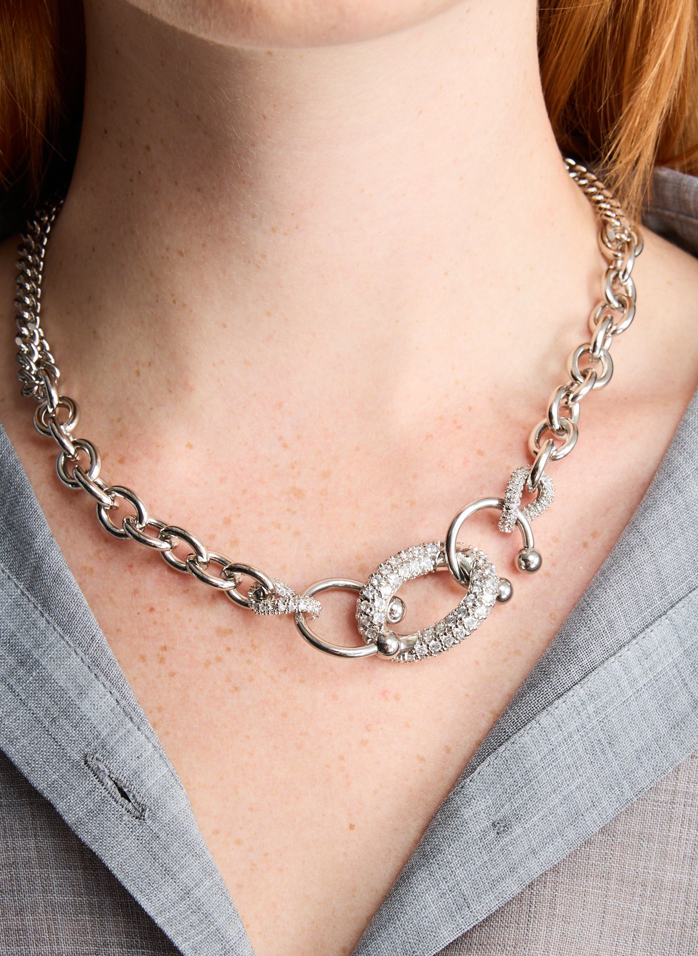 Collier Phoebe JUSTINE CLENQUET Argent