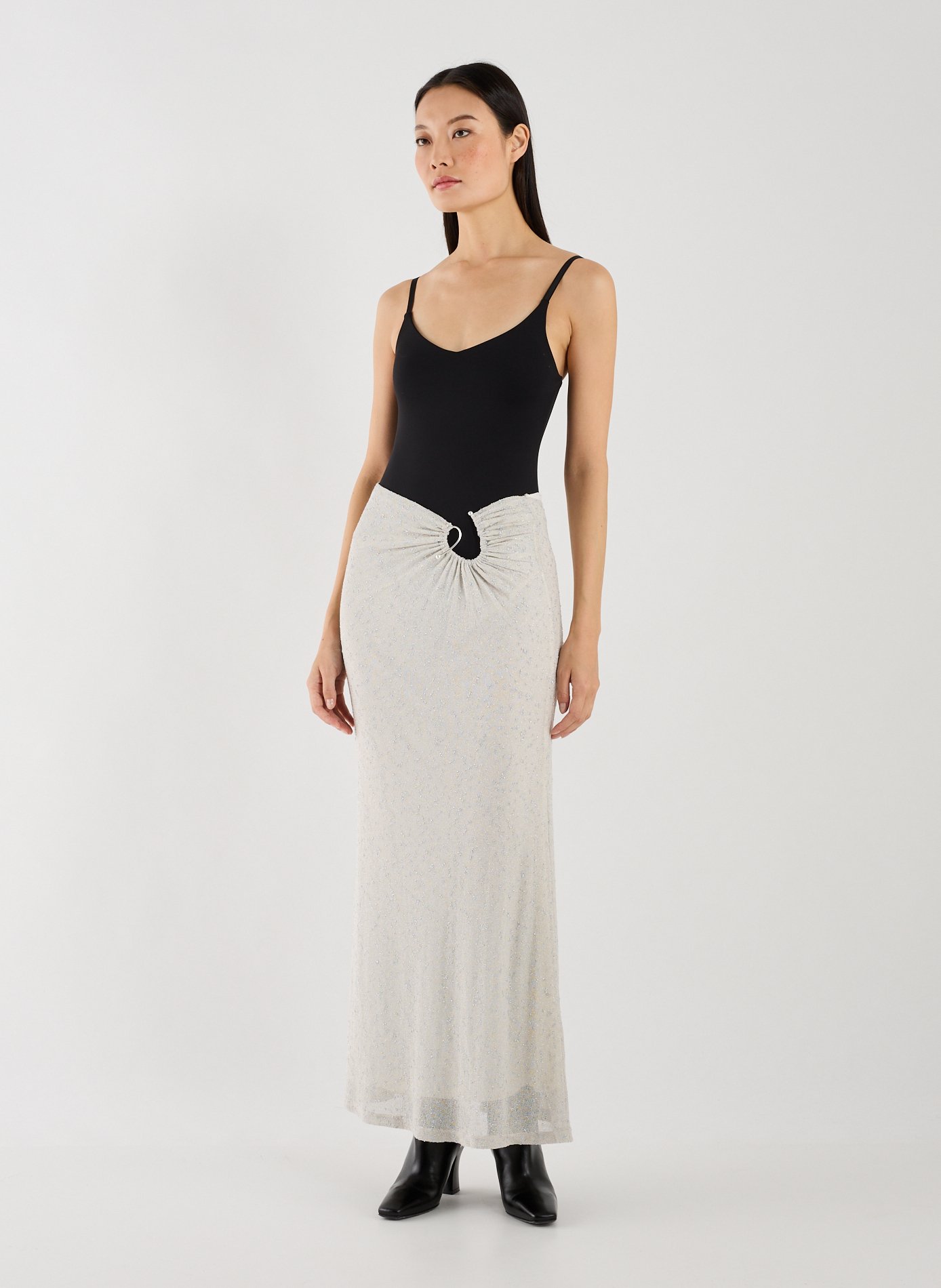 Jupe bouclée CHRISTOPHER ESBER Beige