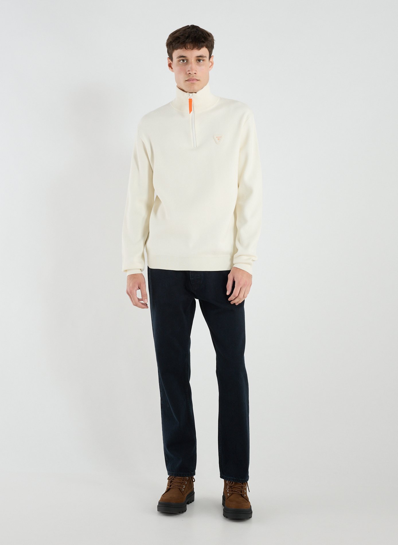 Straight fit high neck sweater GERTRUDE ET GASTON Beige