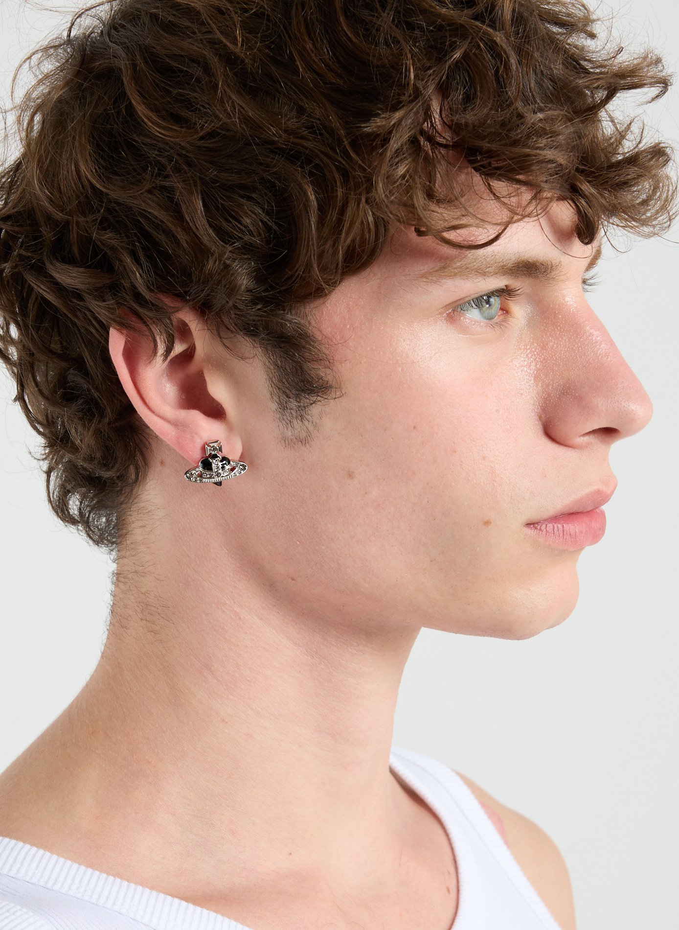 Diamante Heart Earring VIVIENNE WESTWOOD Black