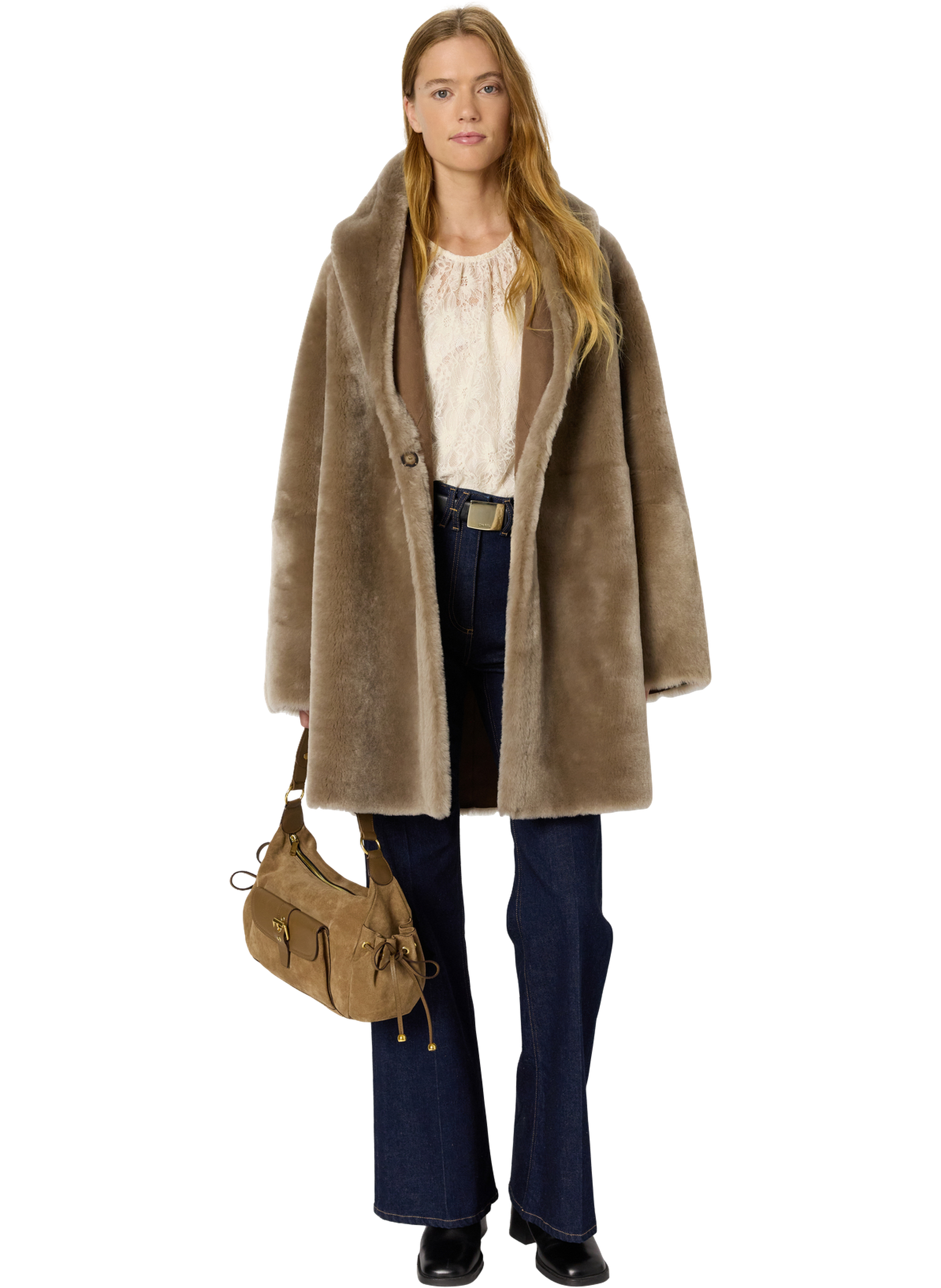 Peau lainée réversible -malia GERARD DAREL Marron