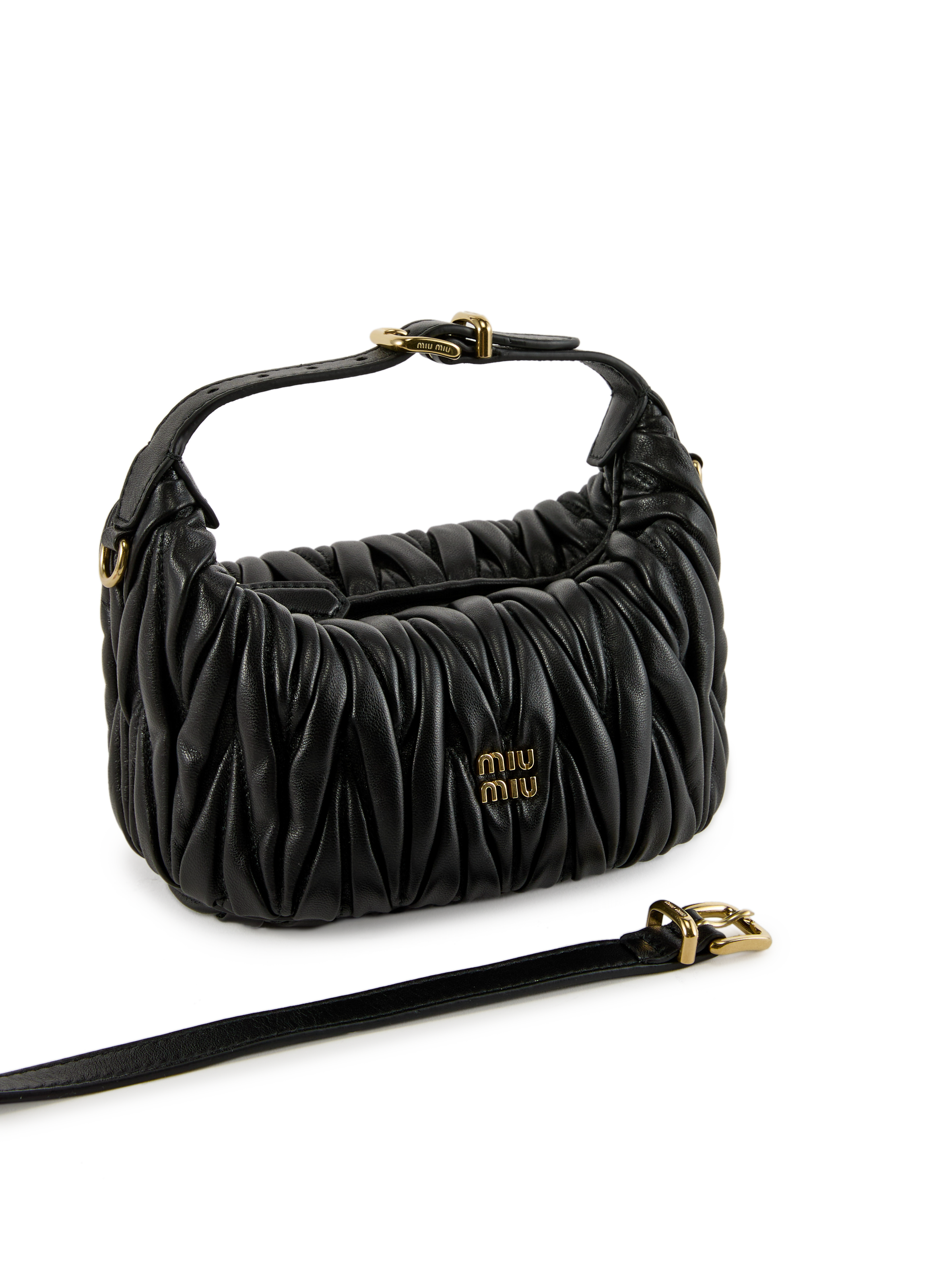 Sac à main Contenitori en cuir  MIU MIU Noir