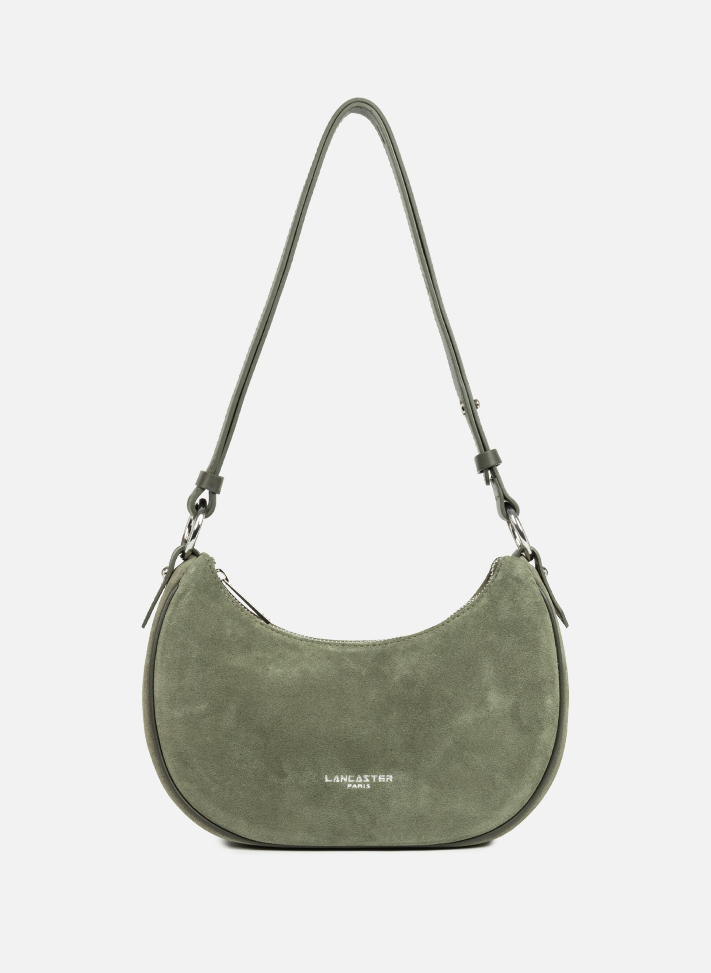 LANCASTER Small shoulder bag - Suède Khaki