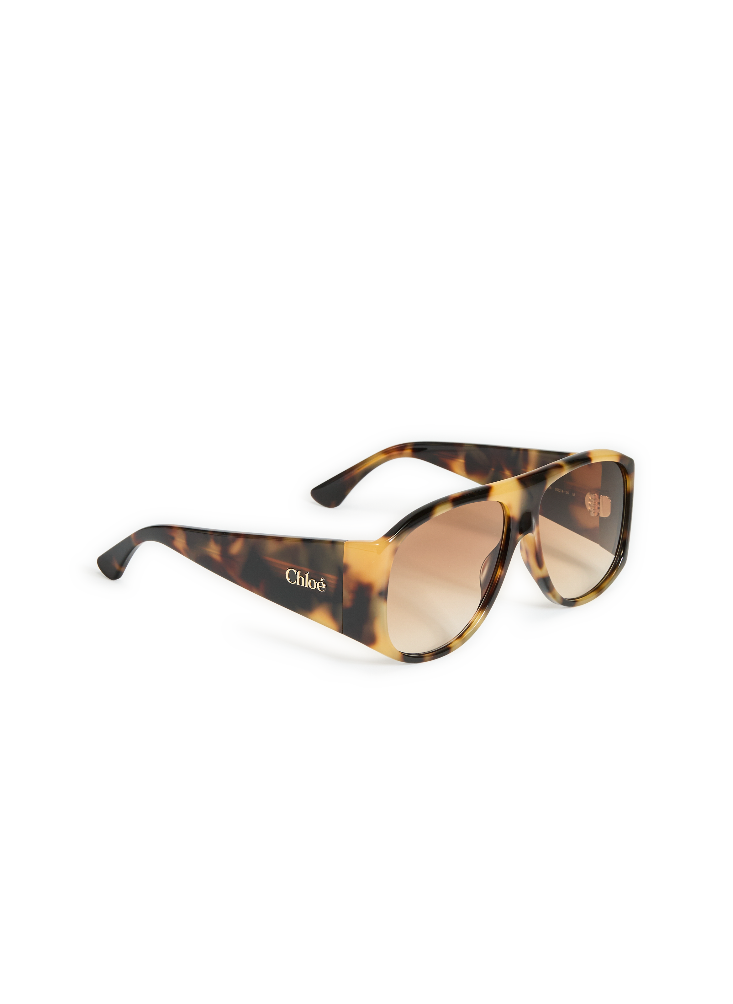 Lunettes de soleil aviateurs en acétate CHLOÉ Marron