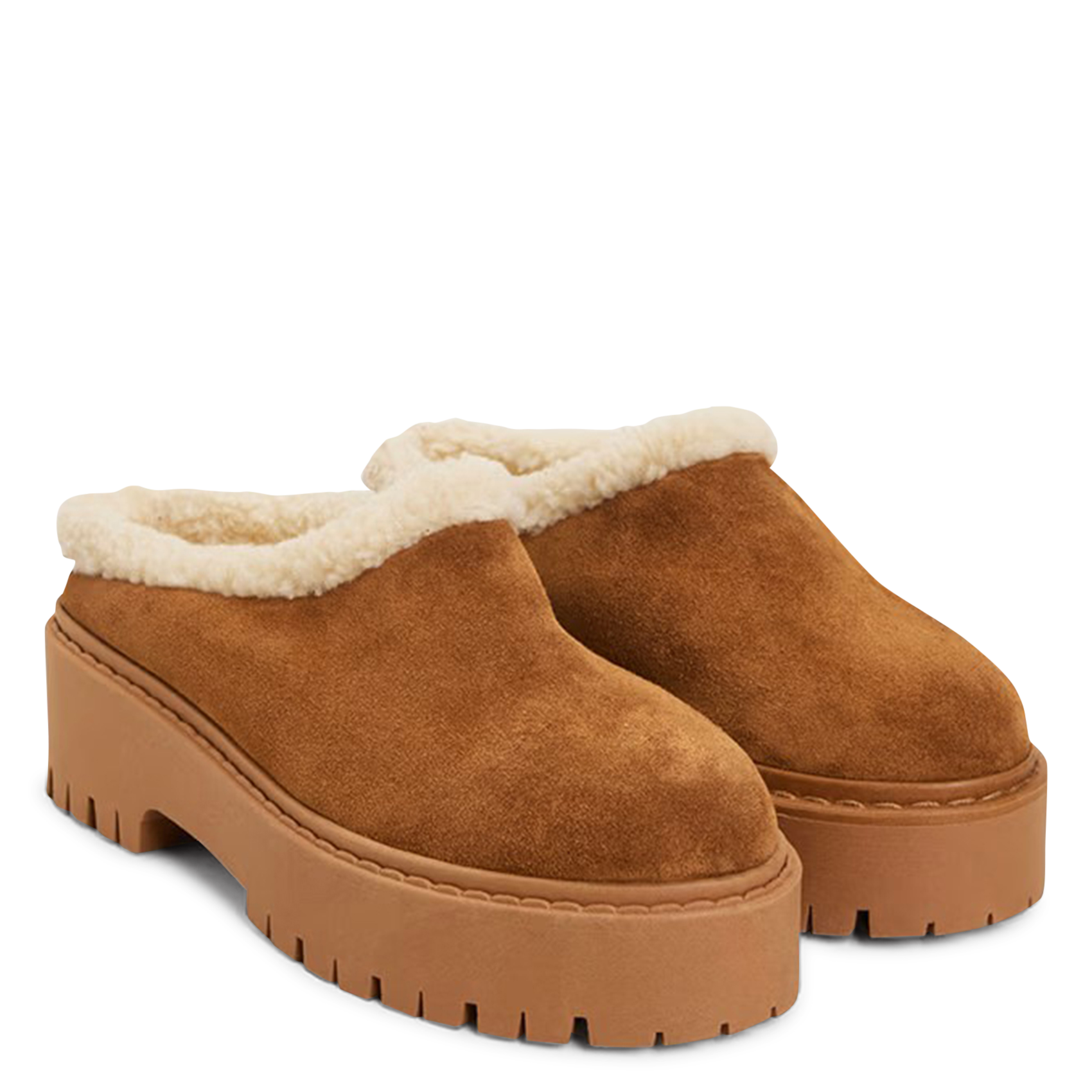 Mules à semelles crantées en cuir ralf JONAK Marron