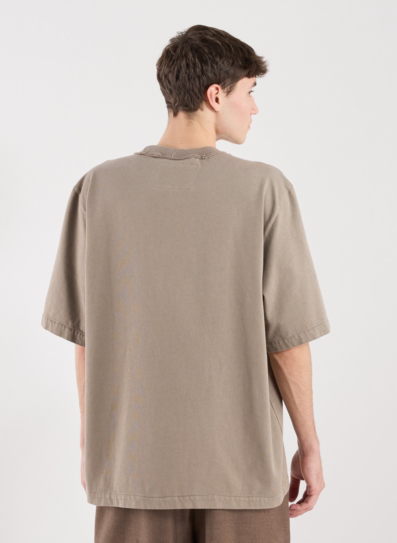 Cotton round-neck T-shirt CAMIEL FORTGENS Brown