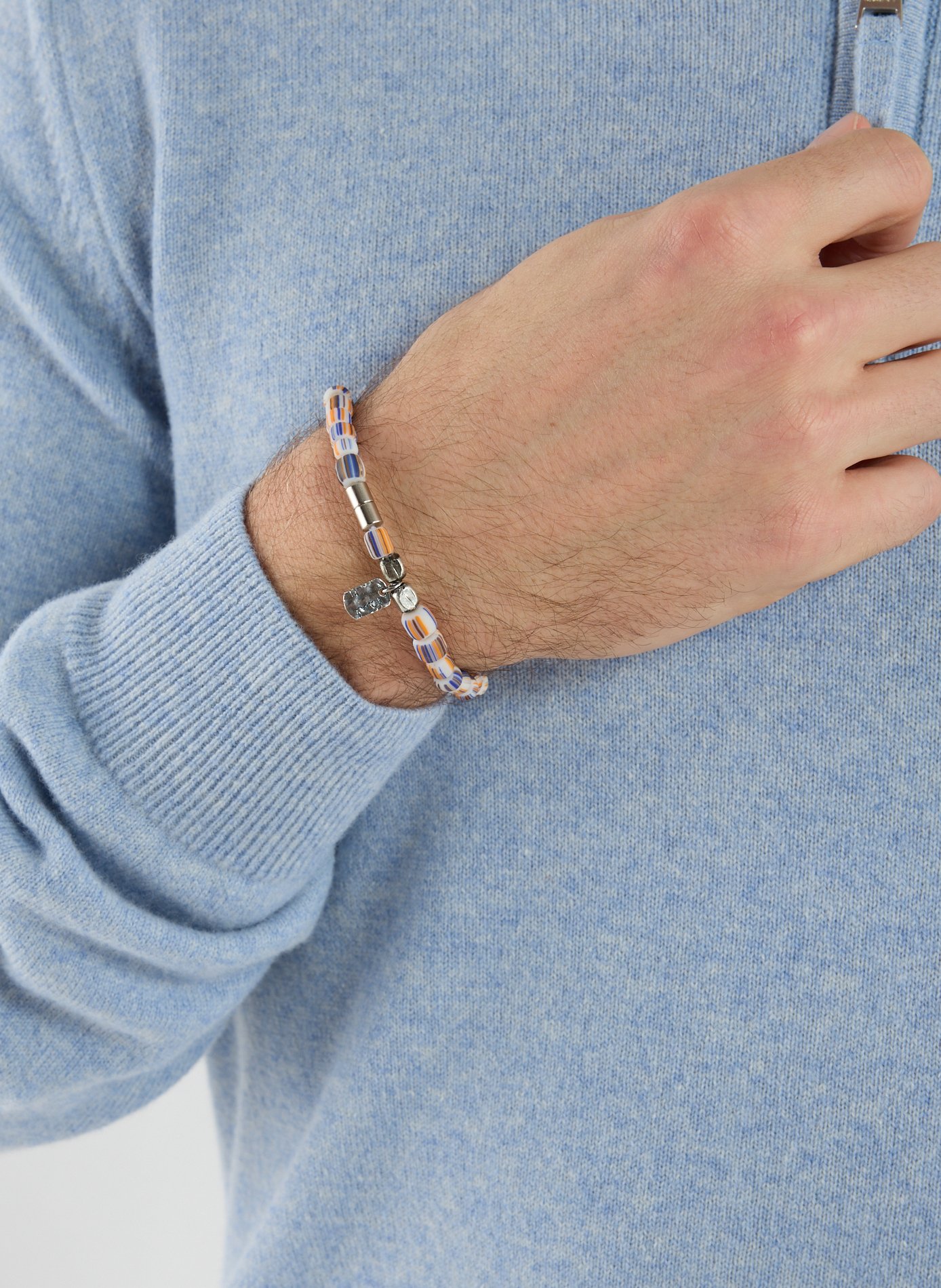 Bracelet motif emblématique Artist Stripe PAUL SMITH Blanc